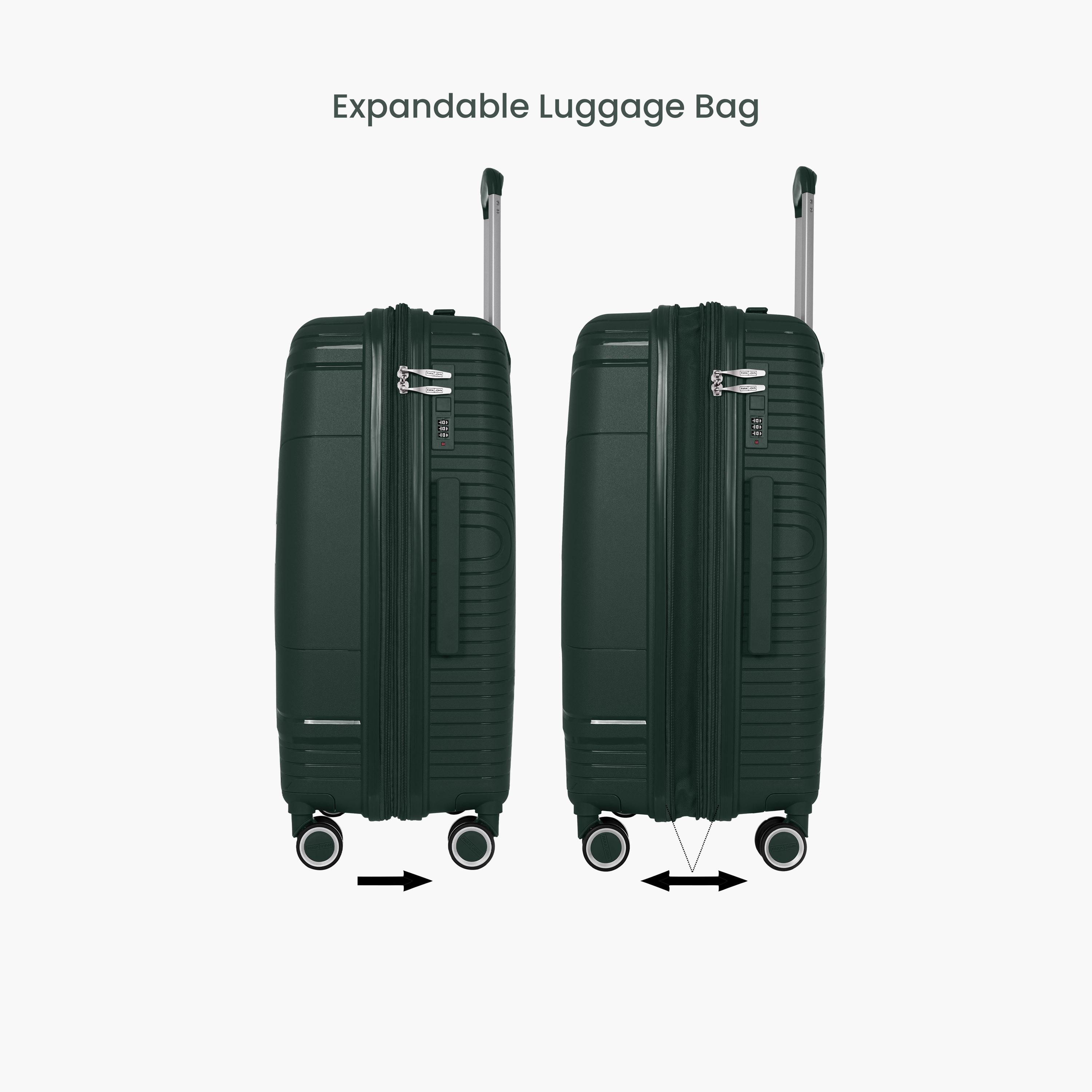 Para John Set of 3 Polypropylene Hard Sided 4-Wheeler Spinner Trolley Bag with TSA Lock-travel-luggagesandbags-luggage-image-28