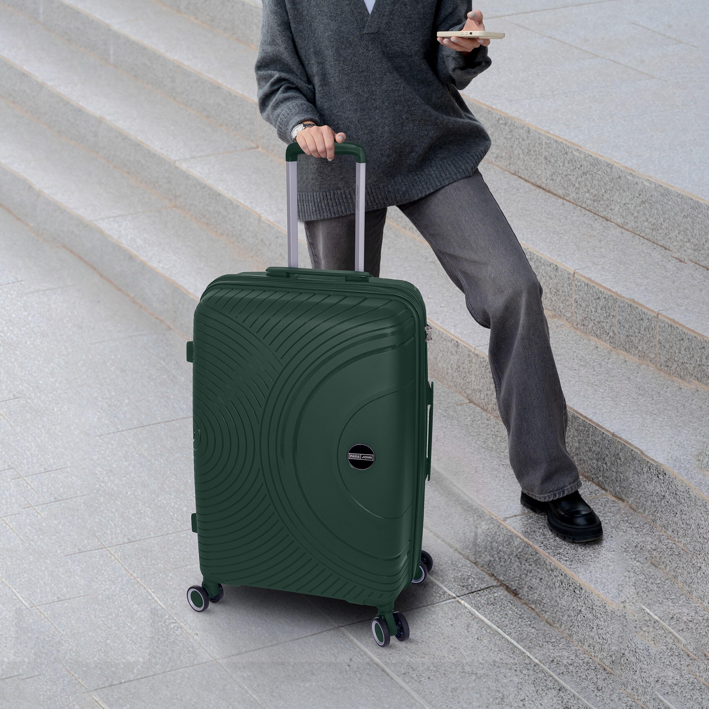 Para John Set of 3 Polypropylene Hard Sided 4-Wheeler Spinner Trolley Bag with TSA Lock-travel-luggagesandbags-luggage-image-29
