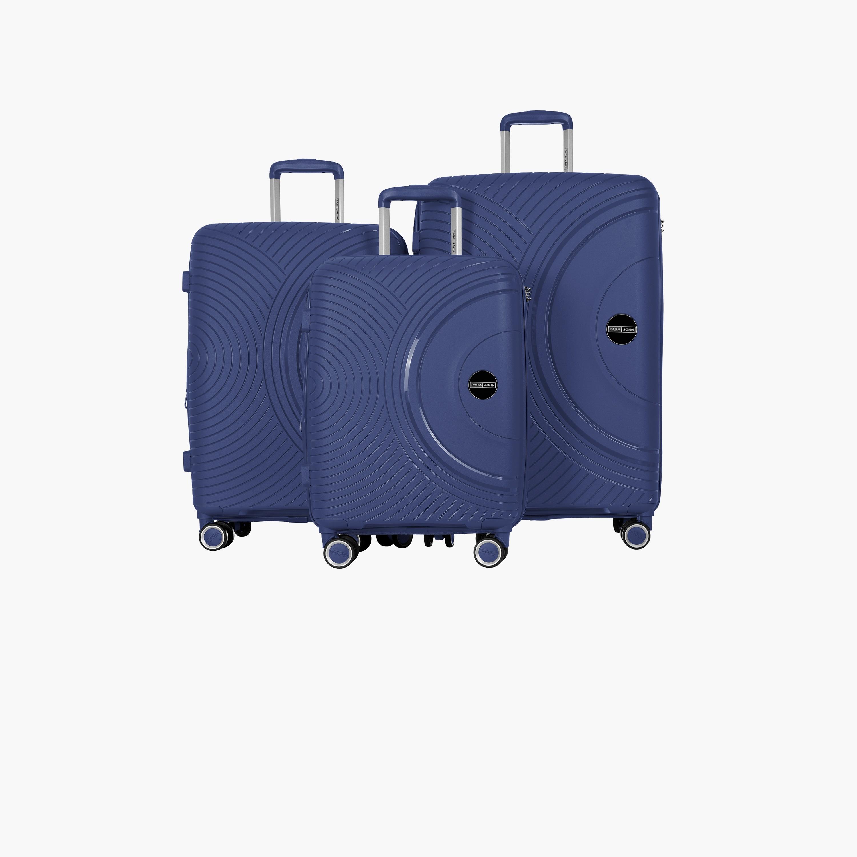 Para John Set of 3 Polypropylene Hard Sided 4-Wheeler Spinner Trolley Bag with TSA Lock-travel-luggagesandbags-luggage-image-31