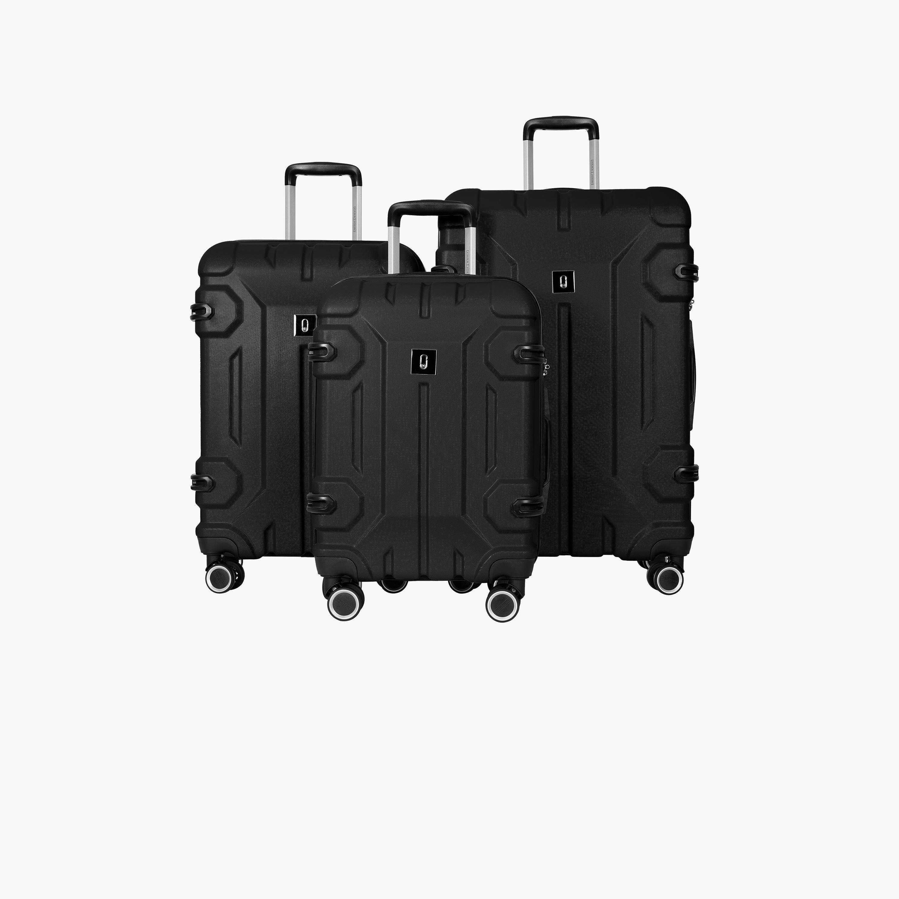 Para John Set of 3 ABS Hard Sided 4-Wheeler Spinner Trolley Bag with TSA Lock-travel-luggagesandbags-luggage-image-1