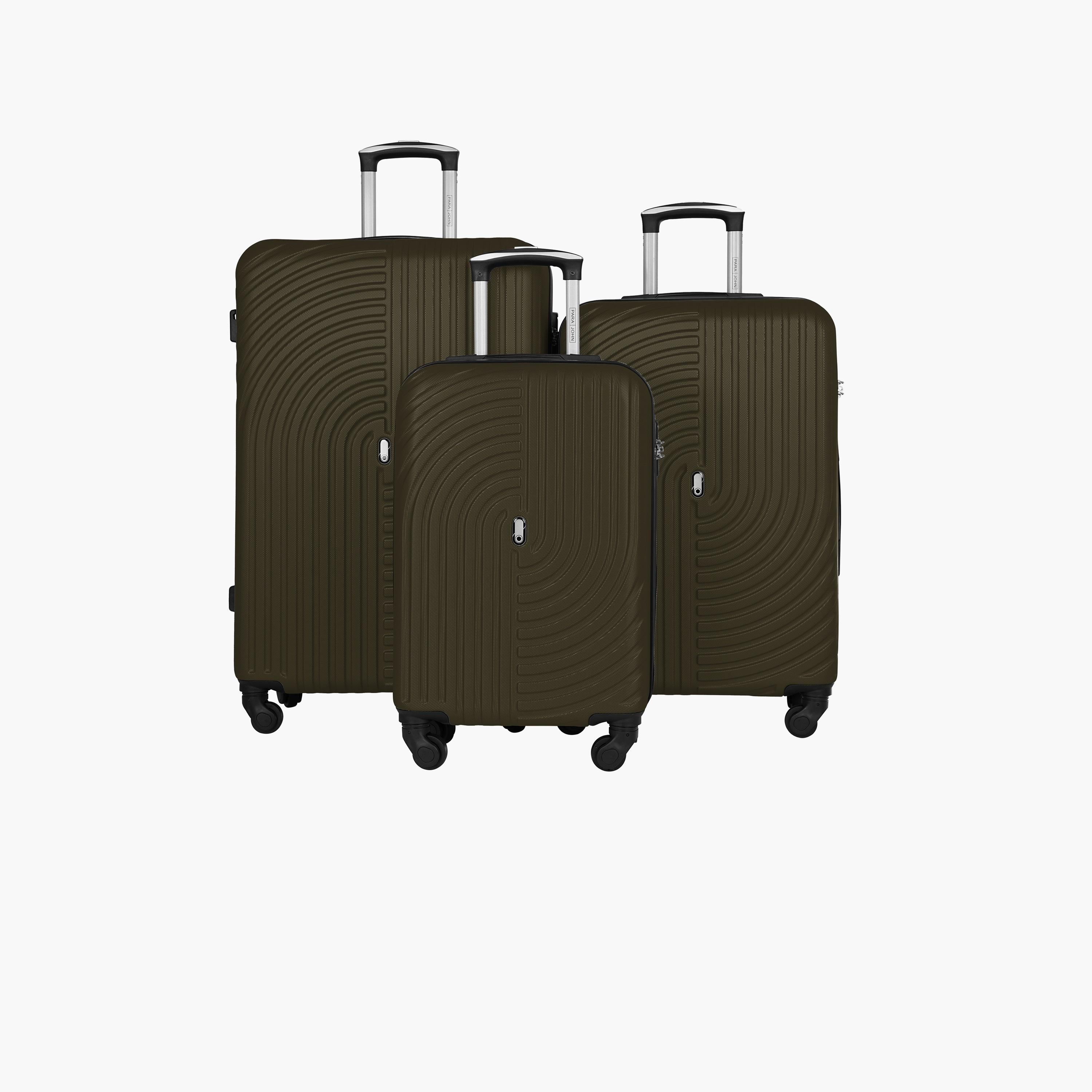 Para John Set of 3 ABS Hard Sided 4-Wheeler Spinner Trolley Bag with TSA Lock-travel-luggagesandbags-luggage-image-1