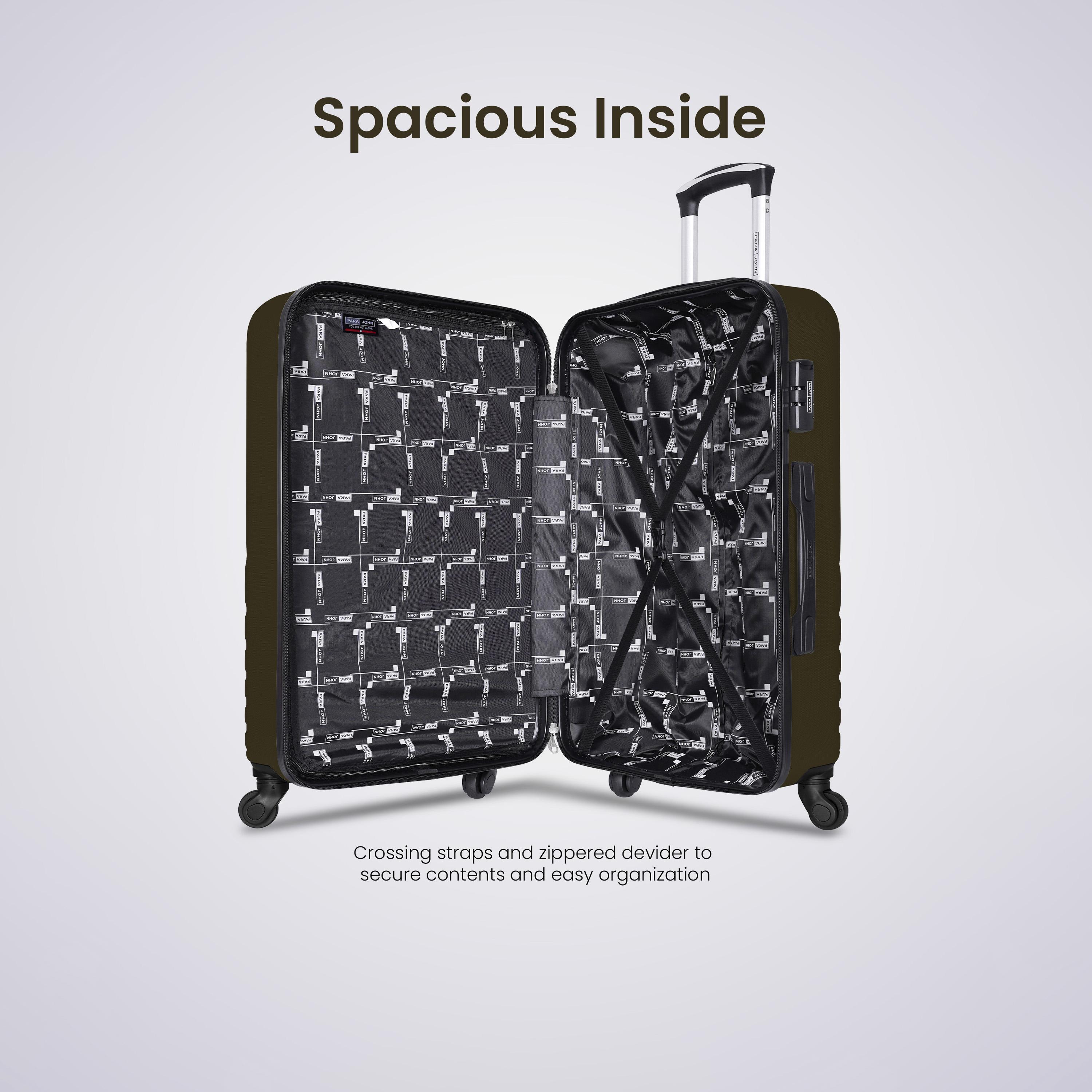 Para John Set of 3 ABS Hard Sided 4-Wheeler Spinner Trolley Bag with TSA Lock-travel-luggagesandbags-luggage-image-5
