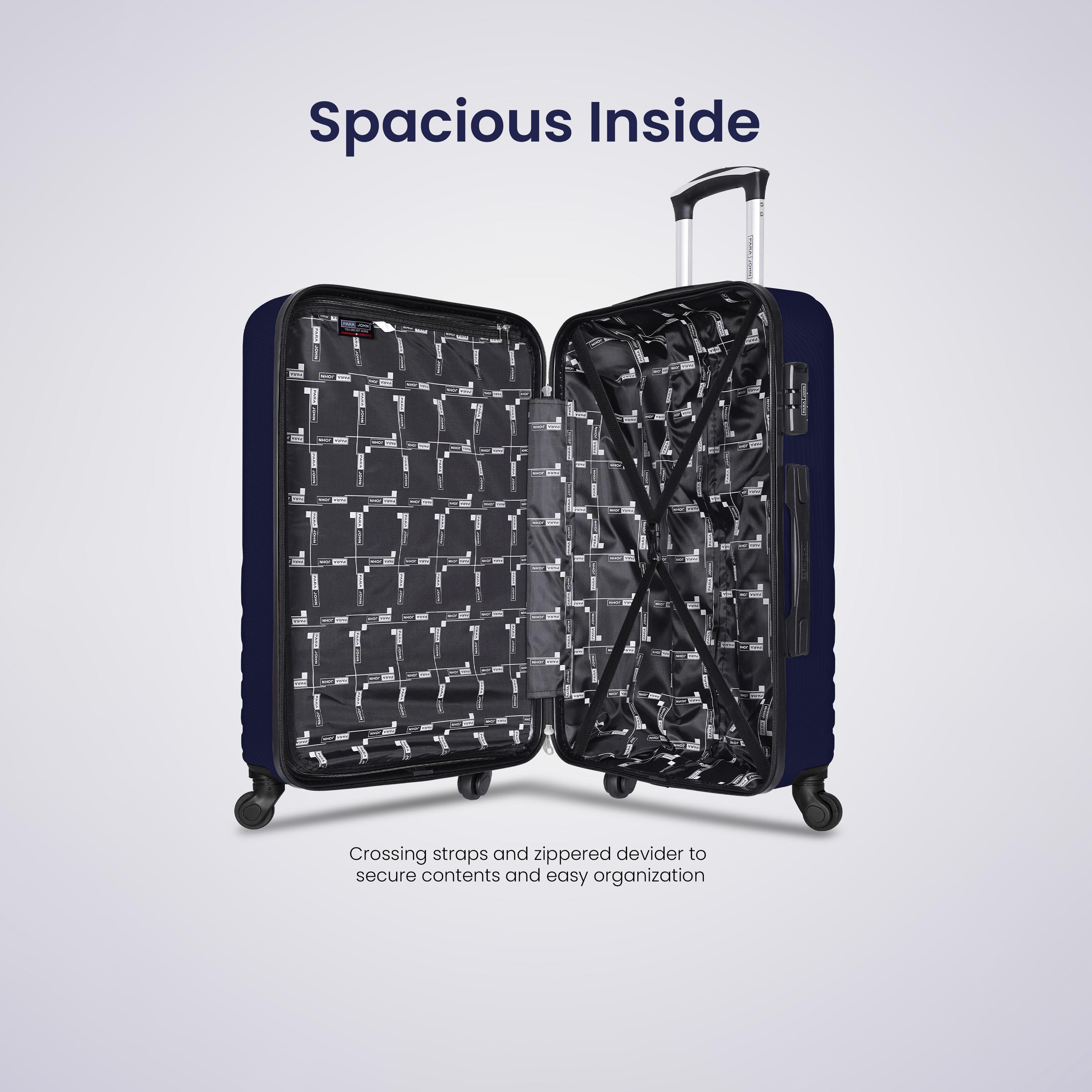 Para John Set of 3 ABS Hard Sided 4-Wheeler Spinner Trolley Bag with TSA Lock-travel-luggagesandbags-luggage-image-12
