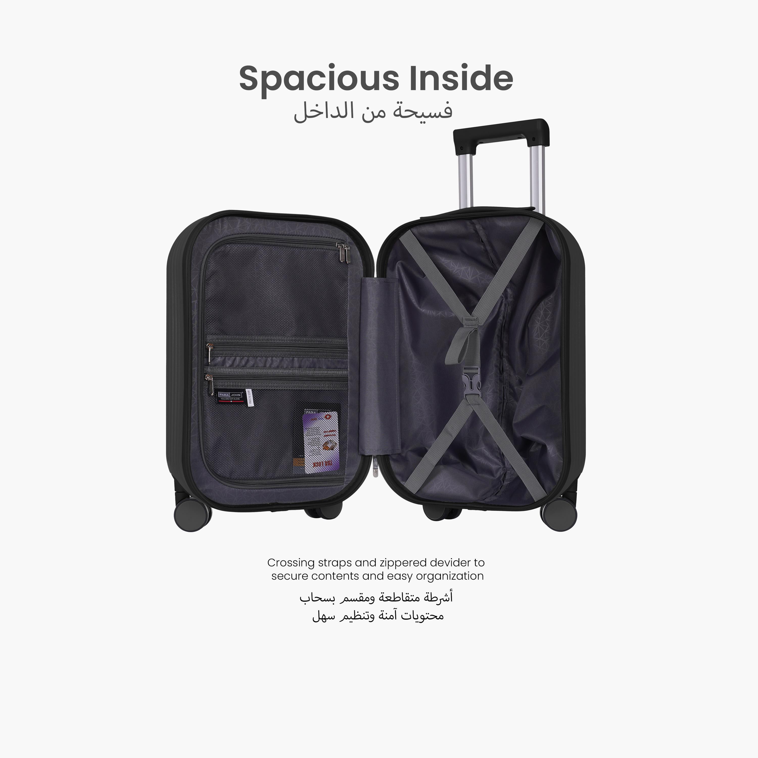 Para John Small Cabin Polycarbonate with ABS Hard Sided 4-Wheeler Spinner Trolley Bag with TSA Lock-travel-luggagesandbags-luggage-image-6
