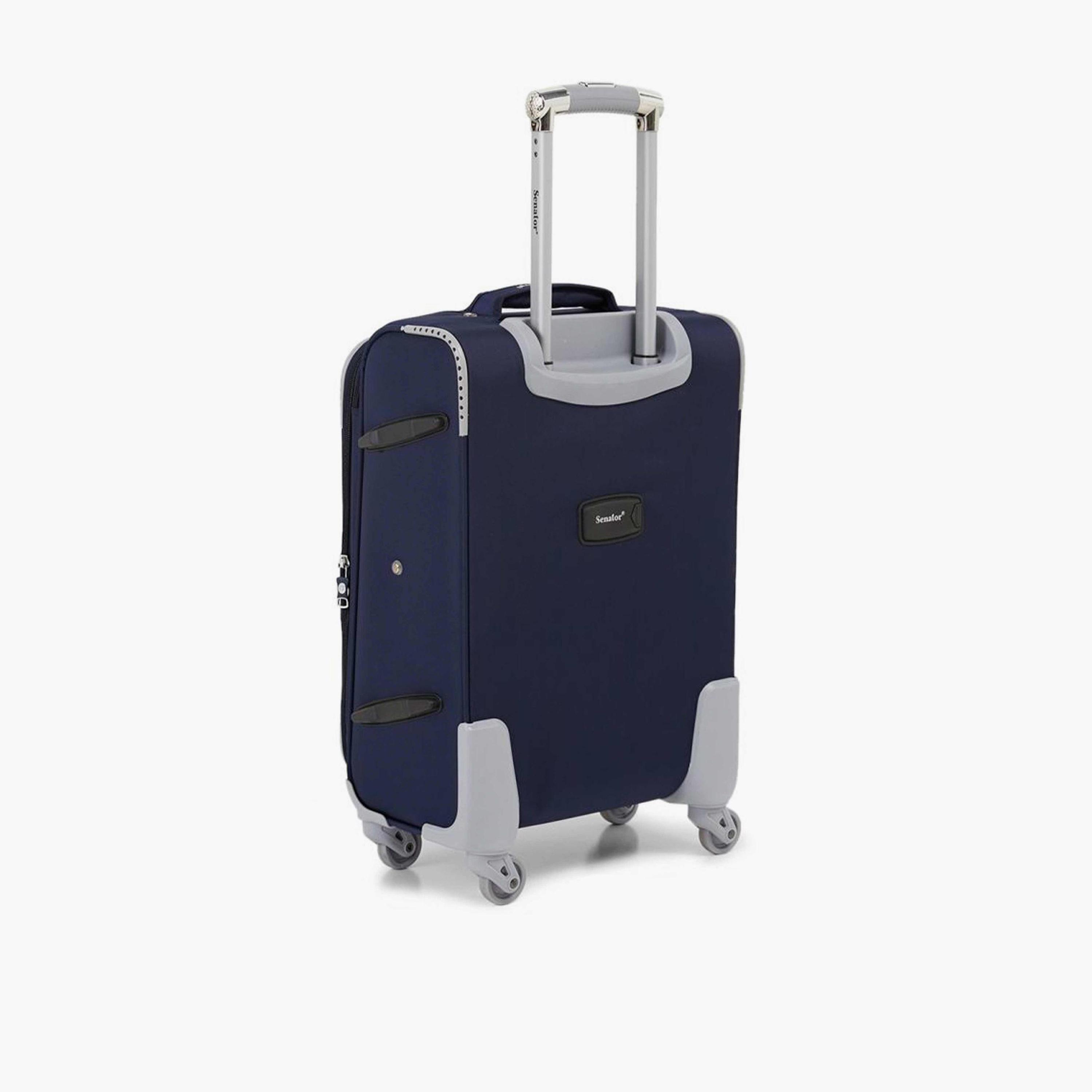 Senator 55 CM Small Cabin Nylon Soft Sided 4-Wheeler Spinner Trolley Bag with Built-in Combination lock | LL003-20-travel-luggagesandbags-luggage-image-5