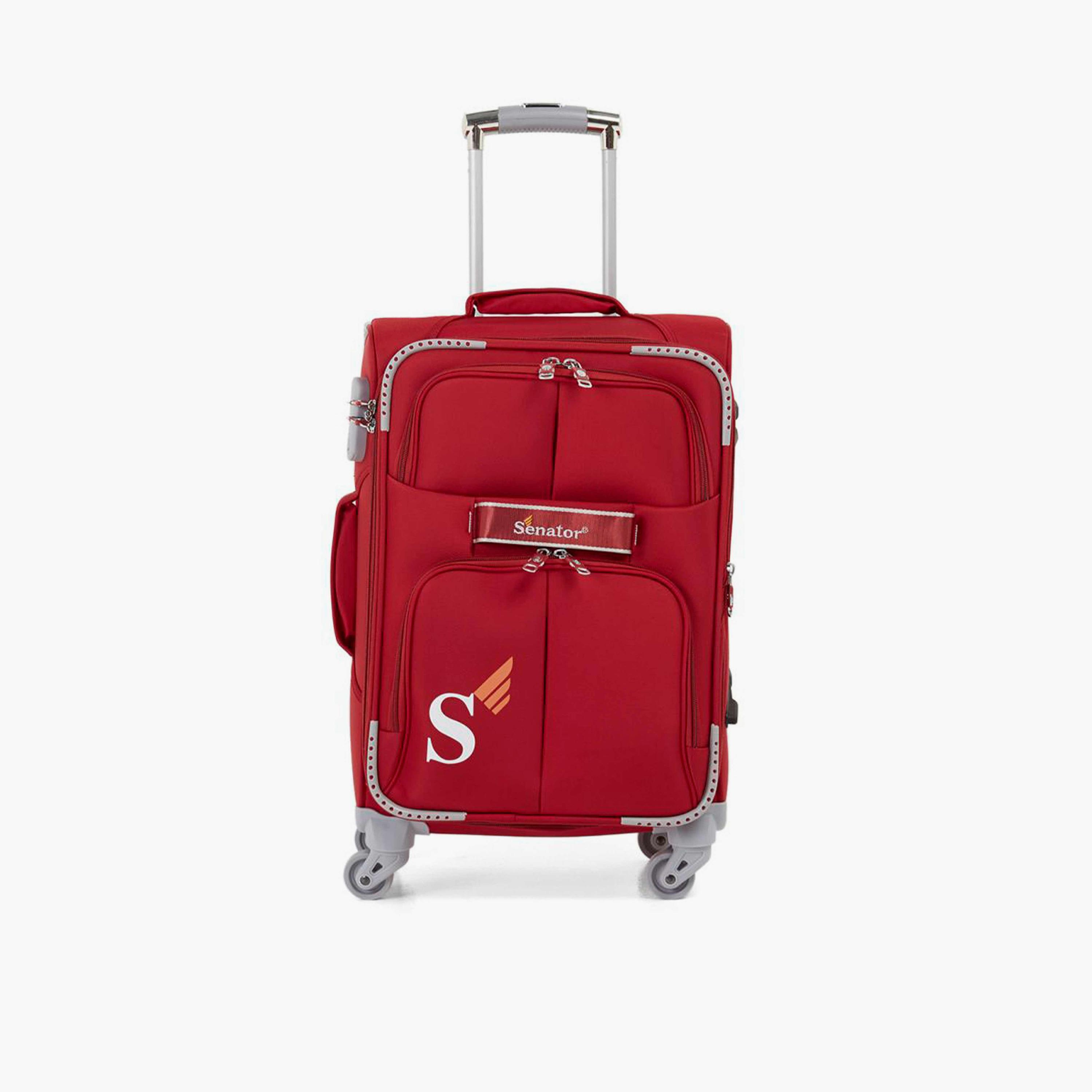 Senator 55 CM Small Cabin Nylon Soft Sided 4-Wheeler Spinner Trolley Bag with Built-in Combination lock | LL003-20-travel-luggagesandbags-luggage-image-5