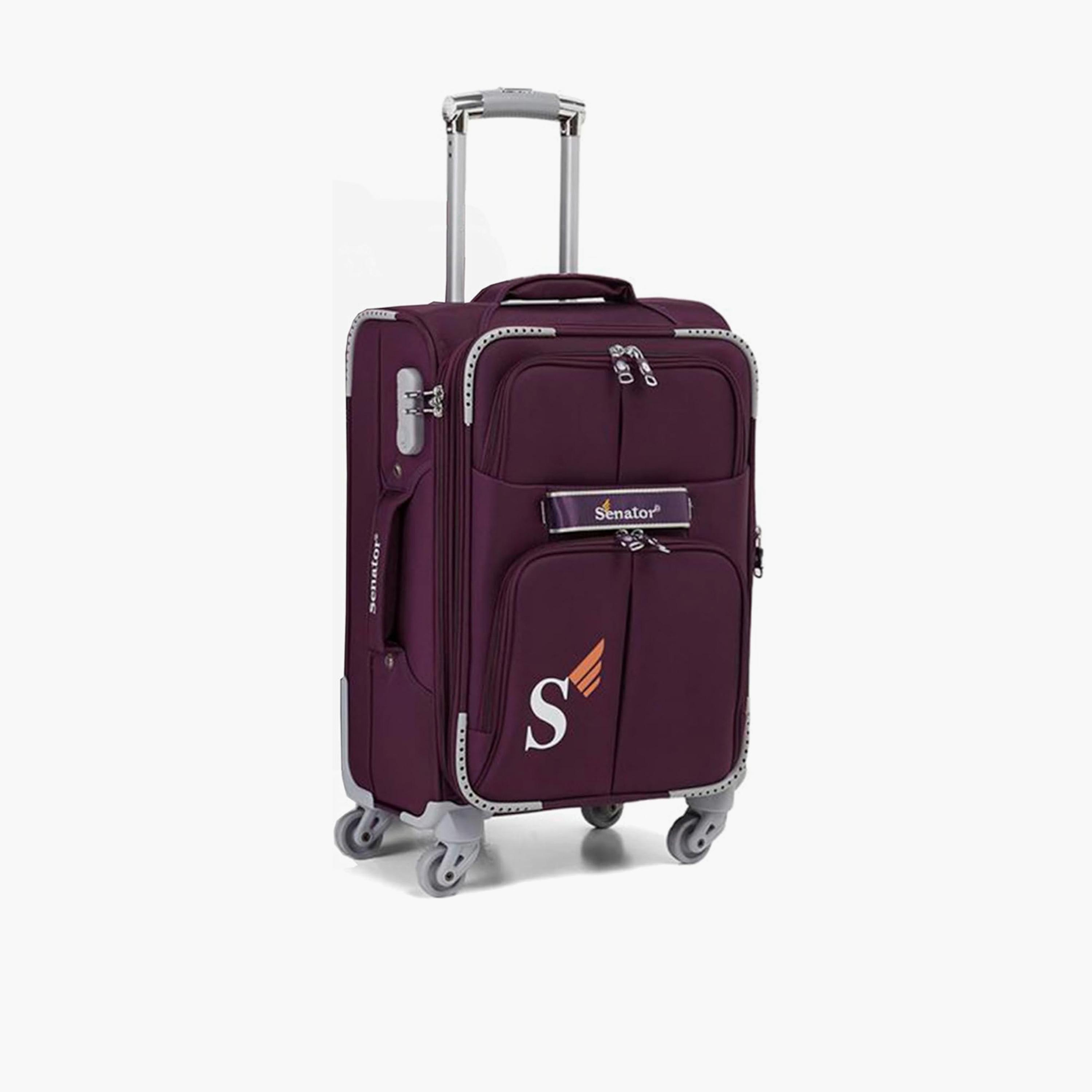 Senator 64 CM Medium Check-in Nylon Soft Sided 4-Wheeler Spinner Trolley Bag with Built-in Combination lock | LL003-24-travel-luggagesandbags-luggage-image-1