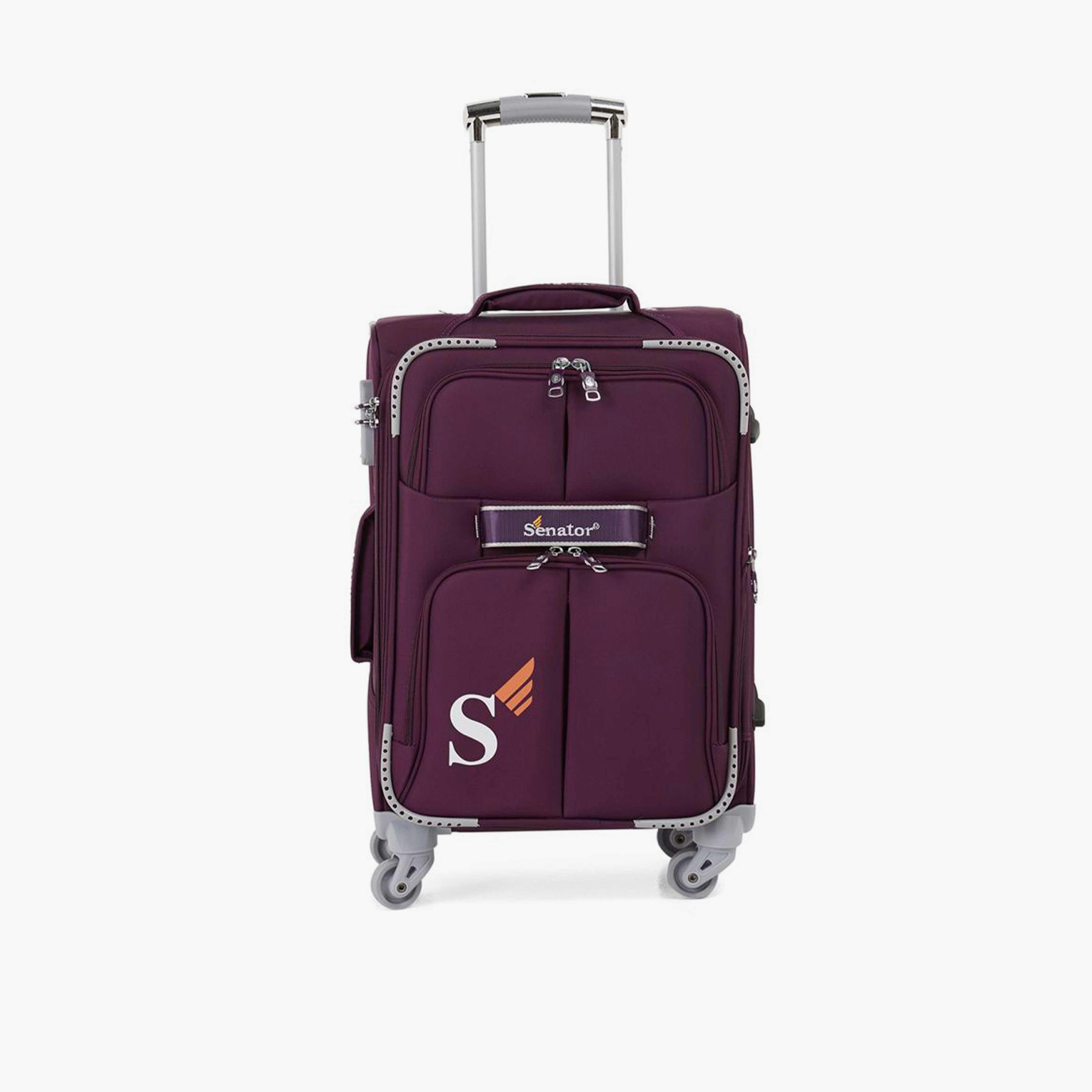 Senator 64 CM Medium Check-in Nylon Soft Sided 4-Wheeler Spinner Trolley Bag with Built-in Combination lock | LL003-24-travel-luggagesandbags-luggage-image-5