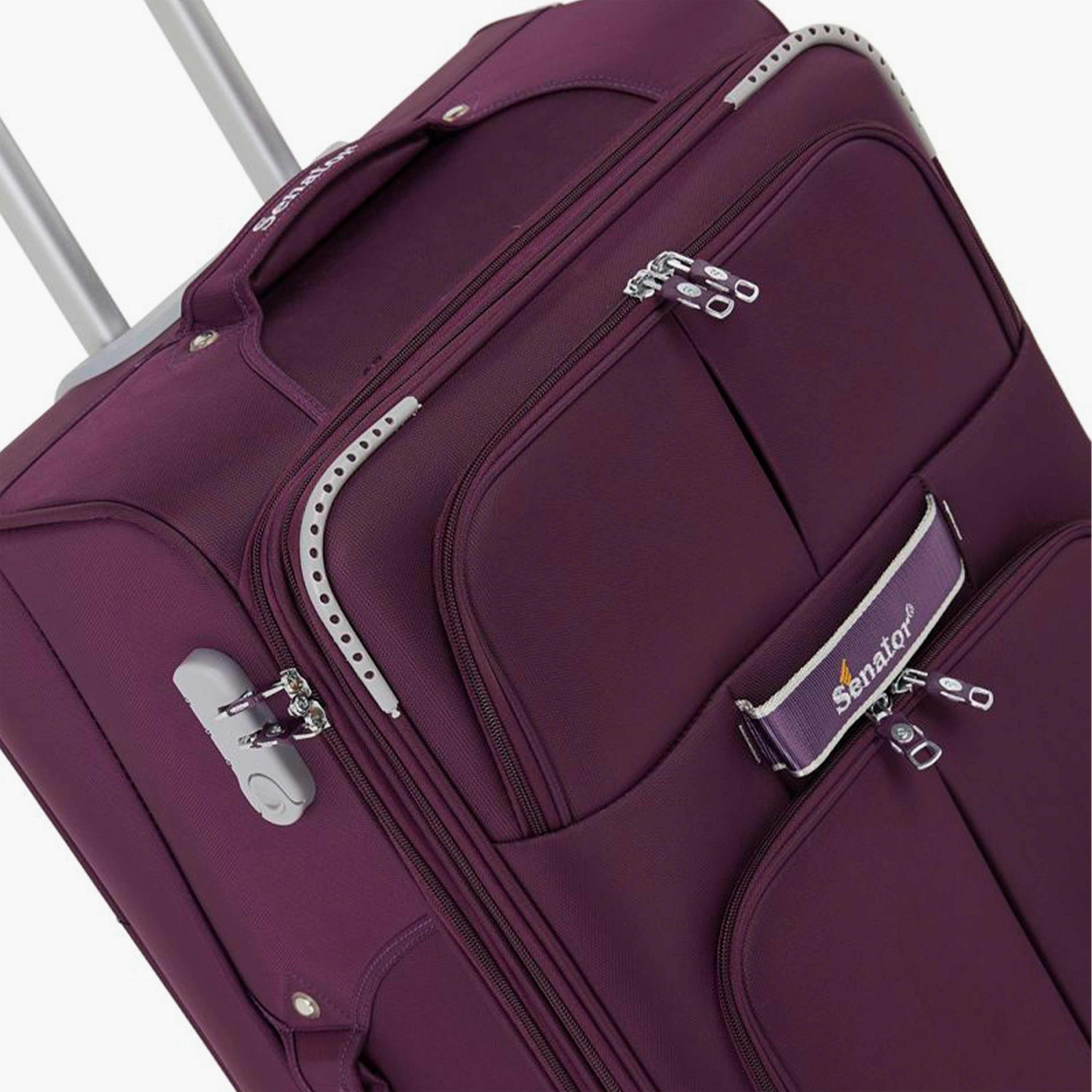 Senator 64 CM Medium Check-in Nylon Soft Sided 4-Wheeler Spinner Trolley Bag with Built-in Combination lock | LL003-24-travel-luggagesandbags-luggage-image-8