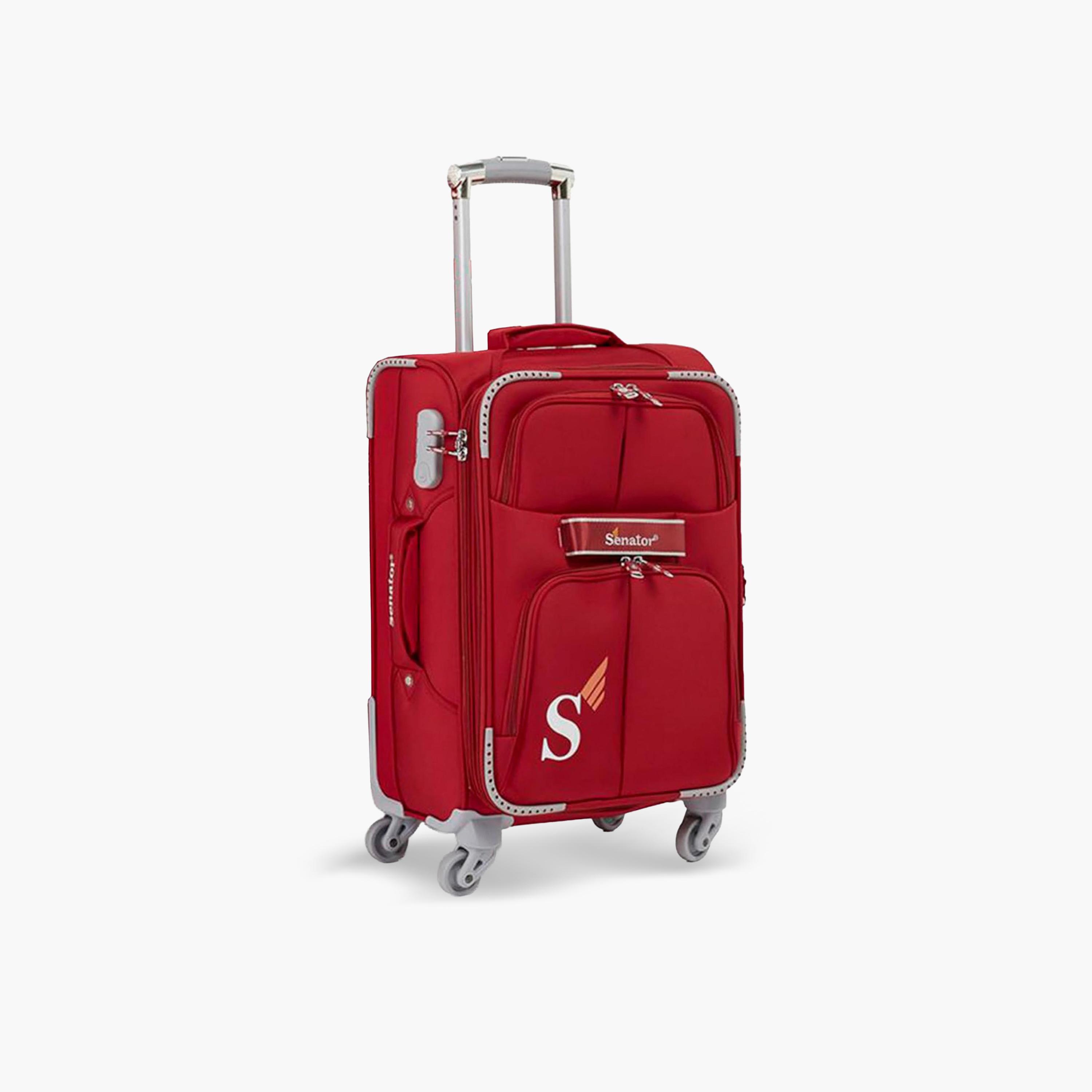 Senator 64 CM Medium Check-in Nylon Soft Sided 4-Wheeler Spinner Trolley Bag with Built-in Combination lock | LL003-24-travel-luggagesandbags-luggage-image-1