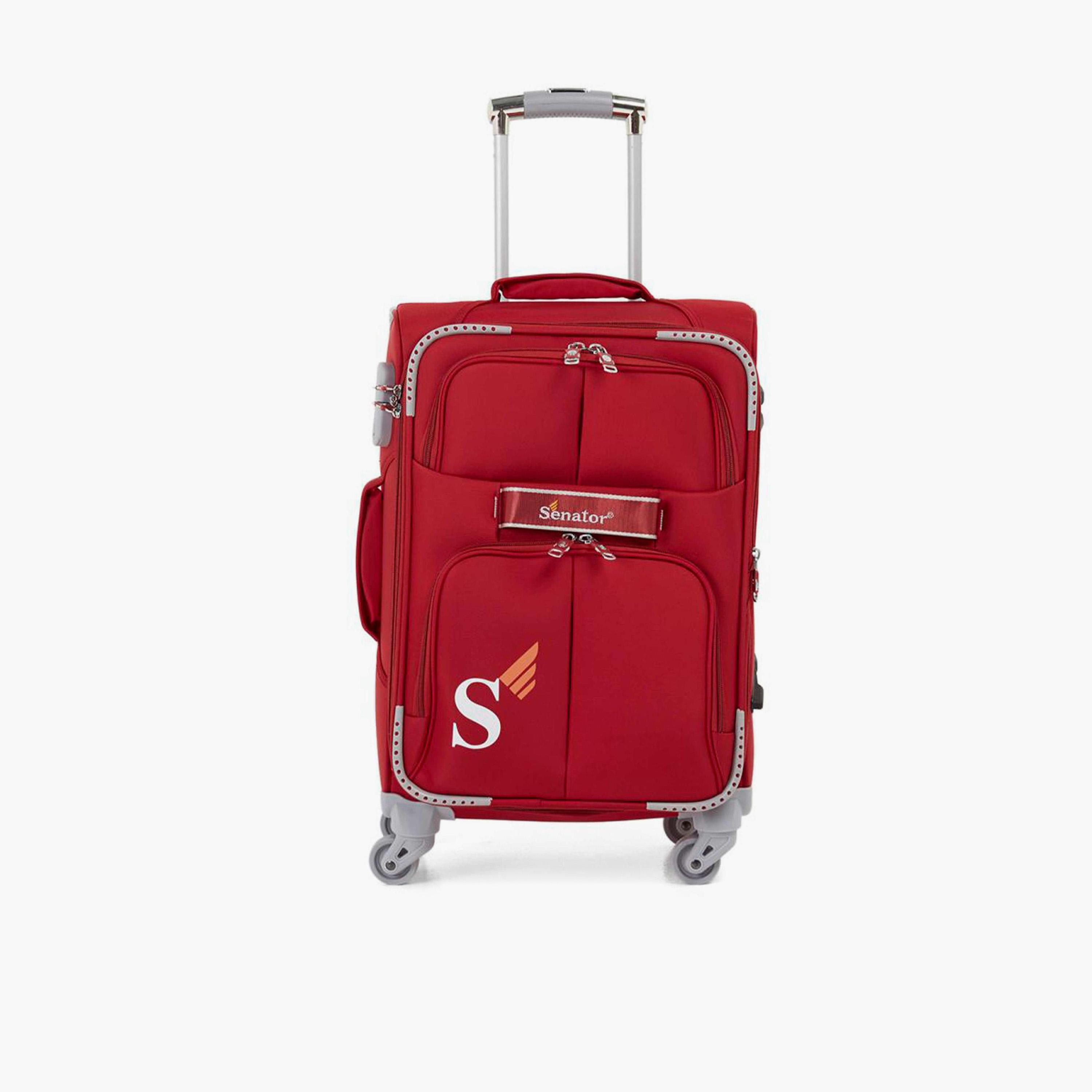 Senator 64 CM Medium Check-in Nylon Soft Sided 4-Wheeler Spinner Trolley Bag with Built-in Combination lock | LL003-24-travel-luggagesandbags-luggage-image-4