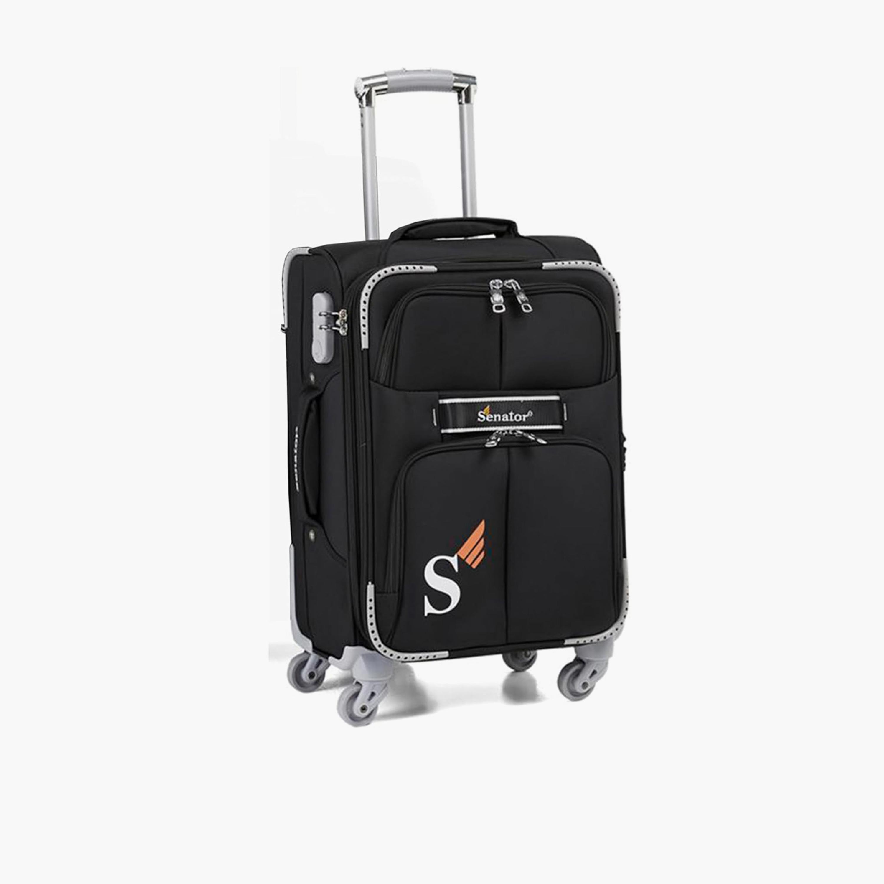 Senator 74 CM Large Check-in Nylon Soft Sided 4-Wheeler Spinner Trolley Bag with Built-in Combination lock | LL003-28-travel-luggagesandbags-luggage-image-1