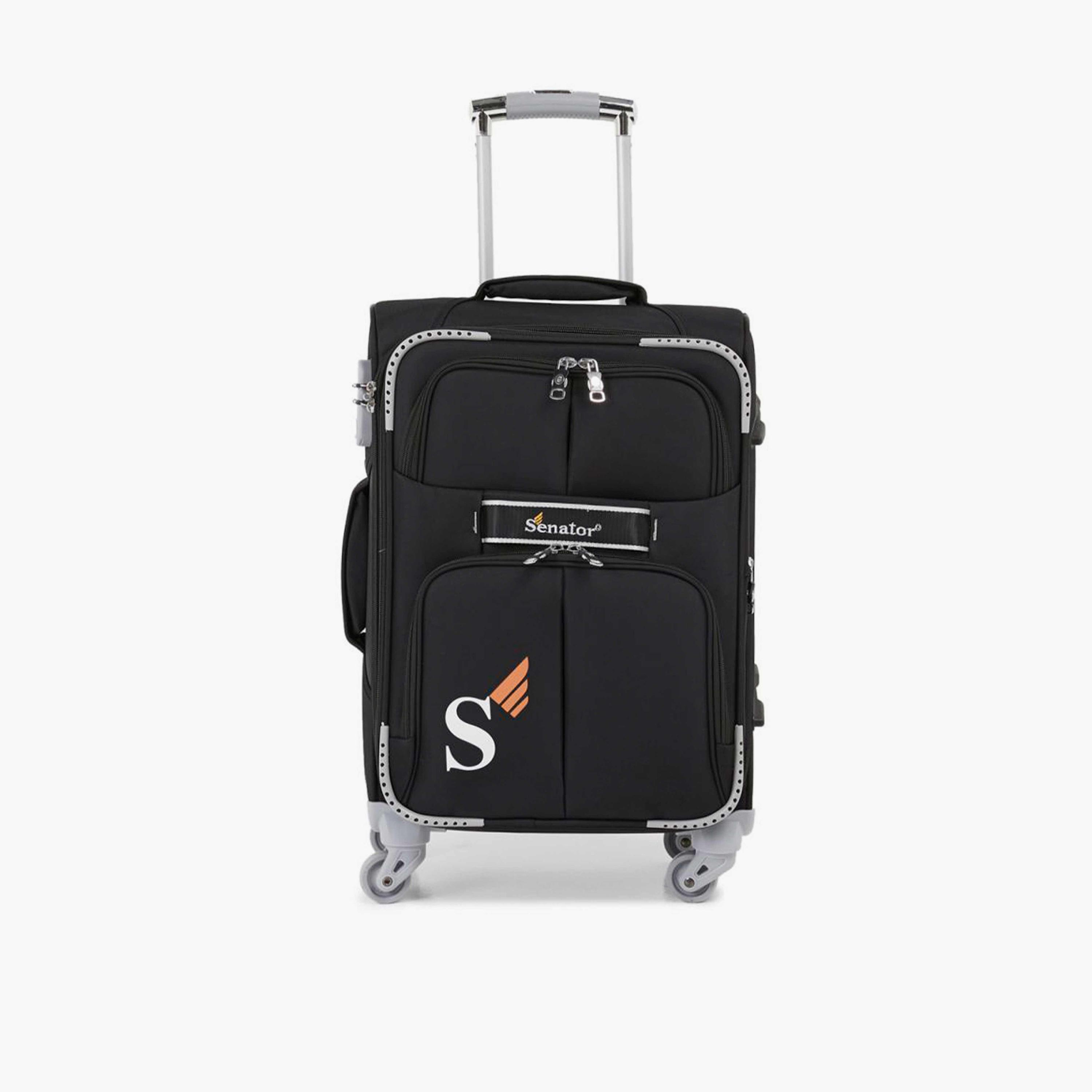 Senator 74 CM Large Check-in Nylon Soft Sided 4-Wheeler Spinner Trolley Bag with Built-in Combination lock | LL003-28-travel-luggagesandbags-luggage-image-5