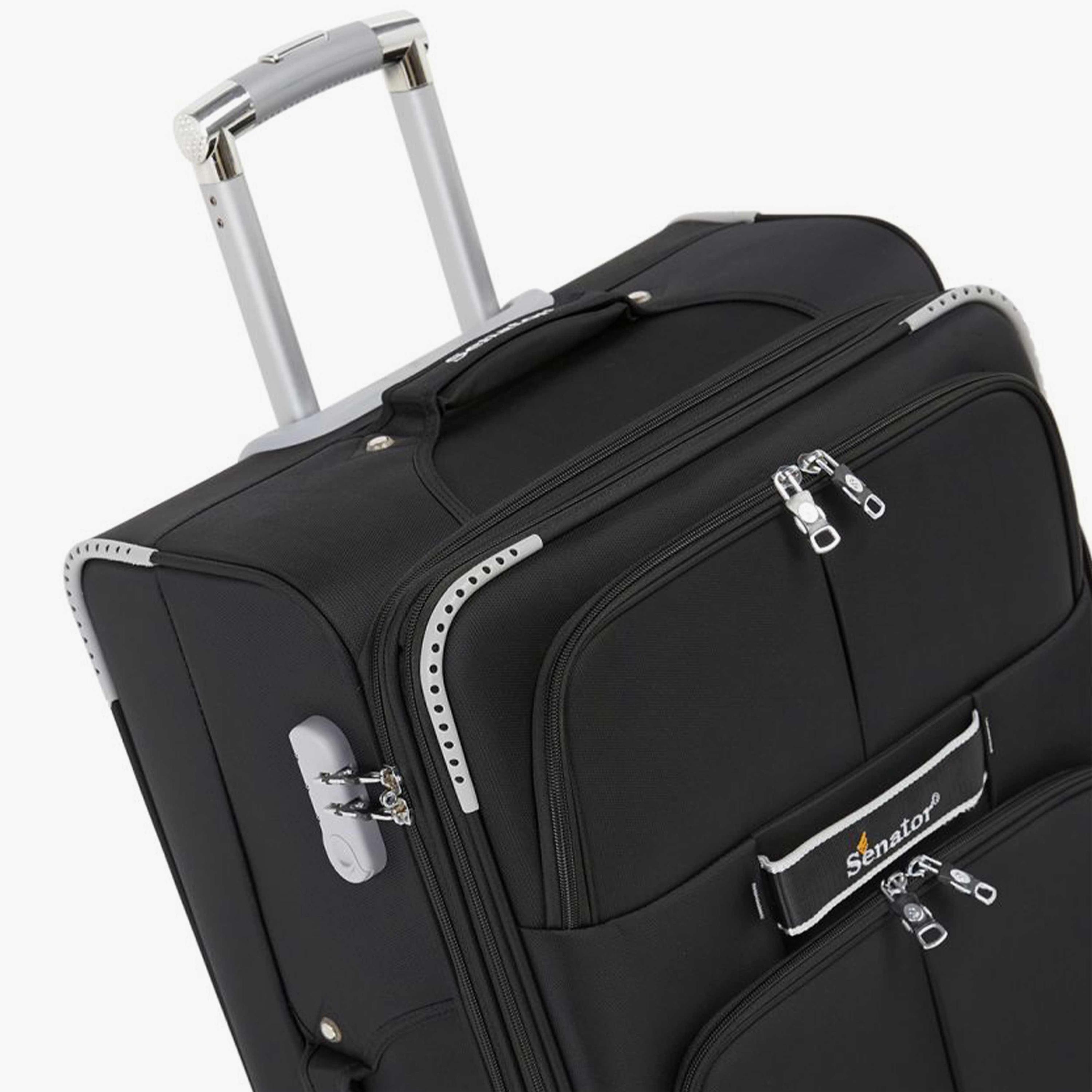 Senator 74 CM Large Check-in Nylon Soft Sided 4-Wheeler Spinner Trolley Bag with Built-in Combination lock | LL003-28-travel-luggagesandbags-luggage-image-8