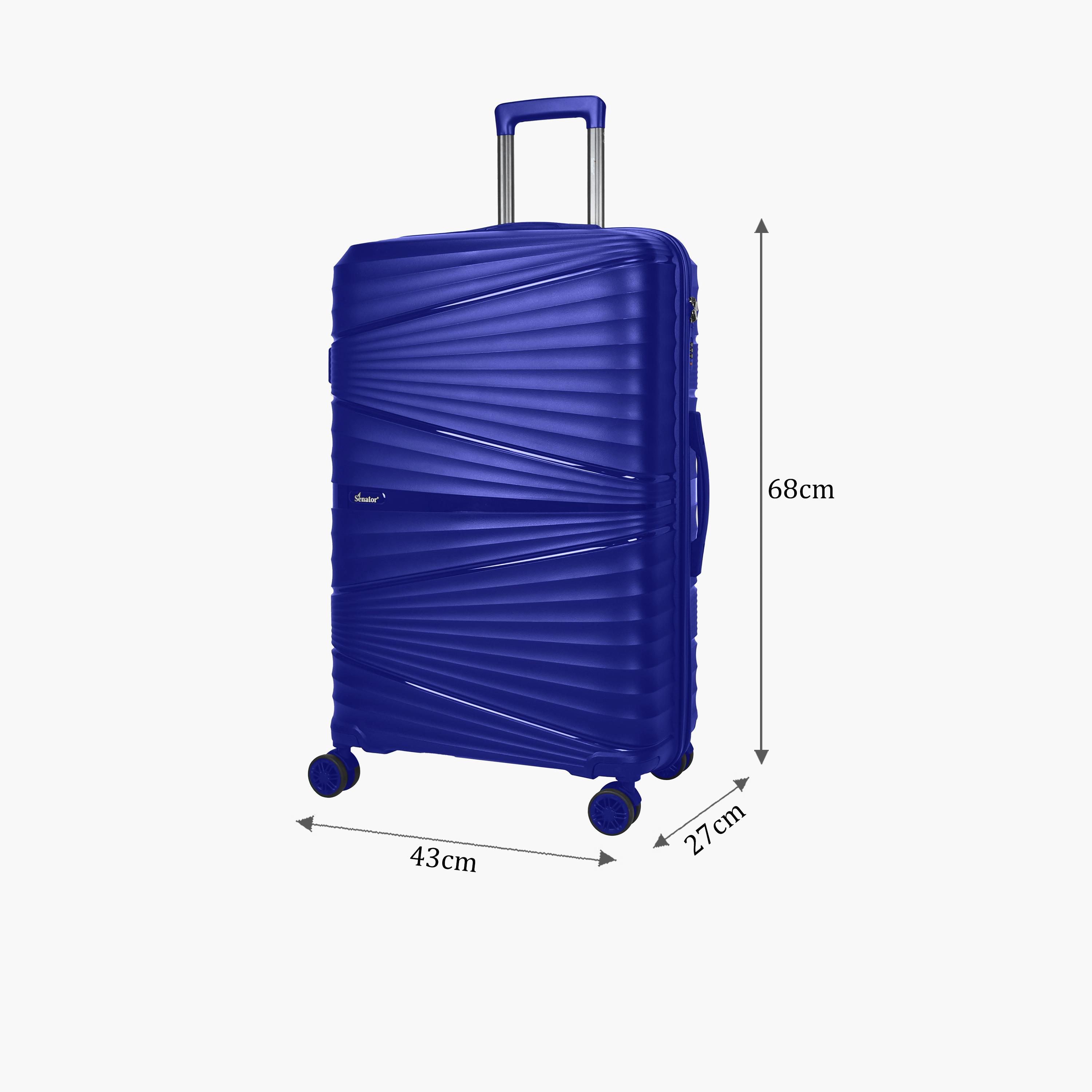 Senator 68 CM Medium Check-in Polypropylene Hard Sided 4-Wheeler Spinner Trolley Bag with TSA Lock | KH1005-24-travel-luggagesandbags-luggage-image-2