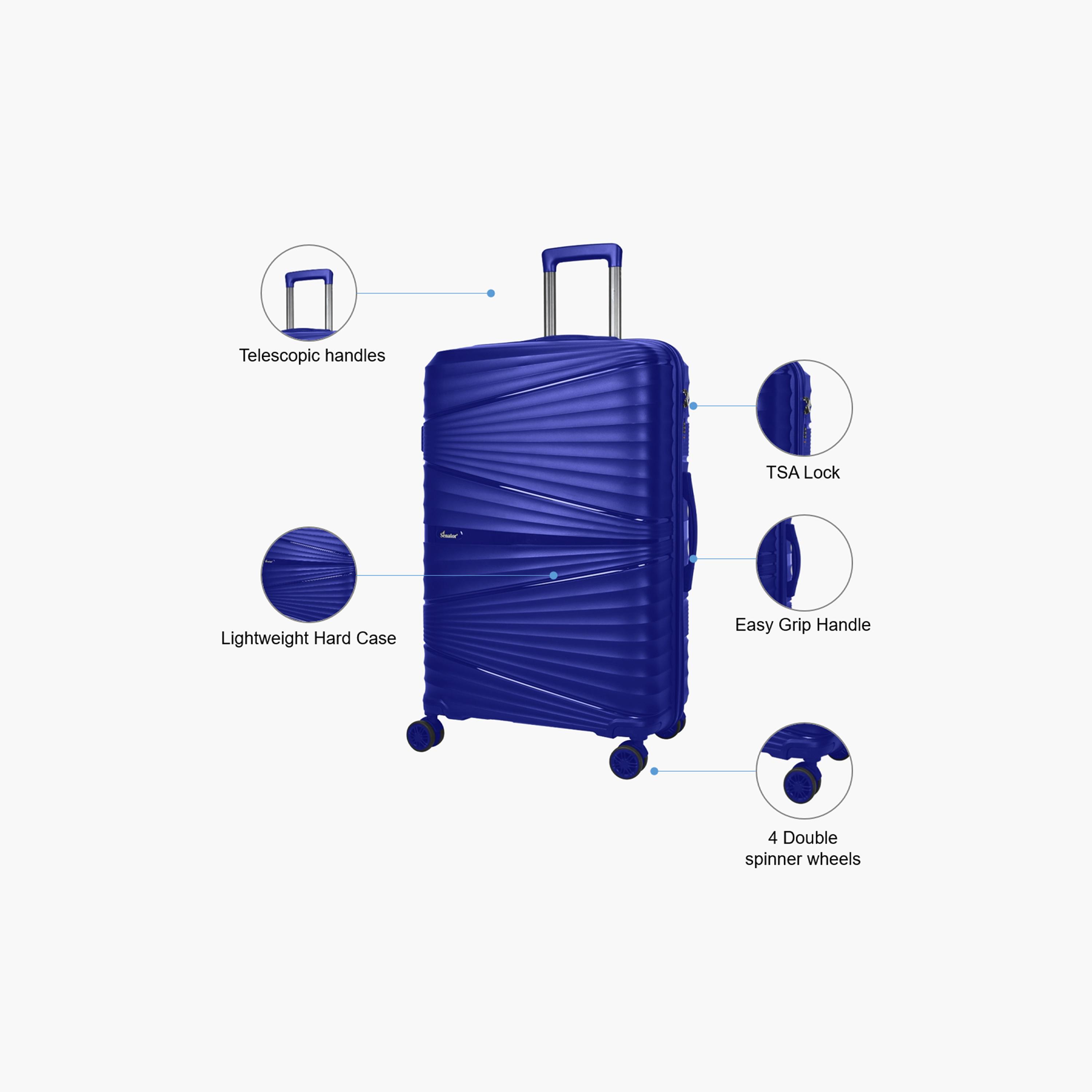 Senator 68 CM Medium Check-in Polypropylene Hard Sided 4-Wheeler Spinner Trolley Bag with TSA Lock | KH1005-24-travel-luggagesandbags-luggage-image-3