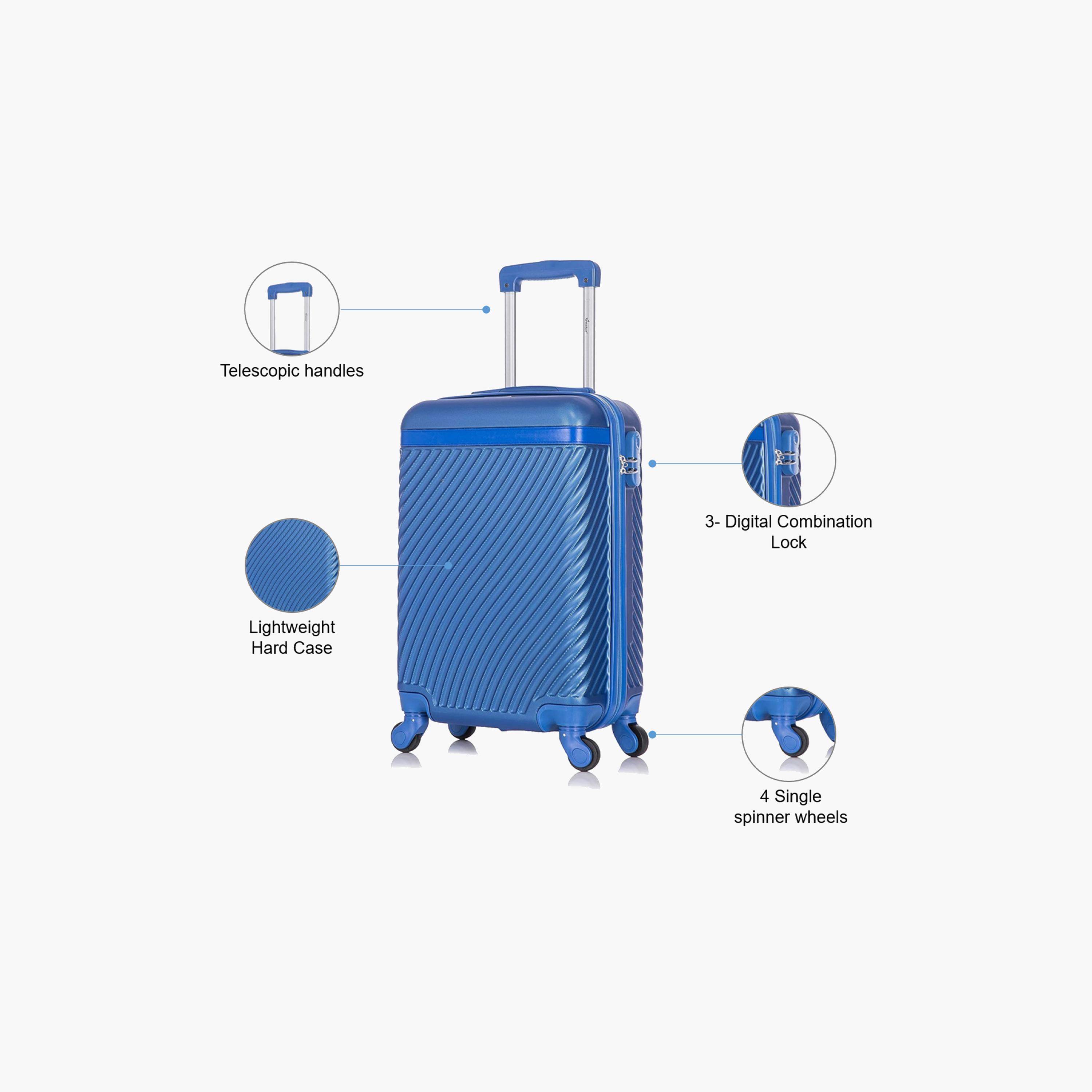 Senator 57 CM Small Cabin ABS Hard Sided 4-Wheeler Spinner Trolley Bag with Combination Lock | KH1065-20-travel-luggagesandbags-luggage-image-3
