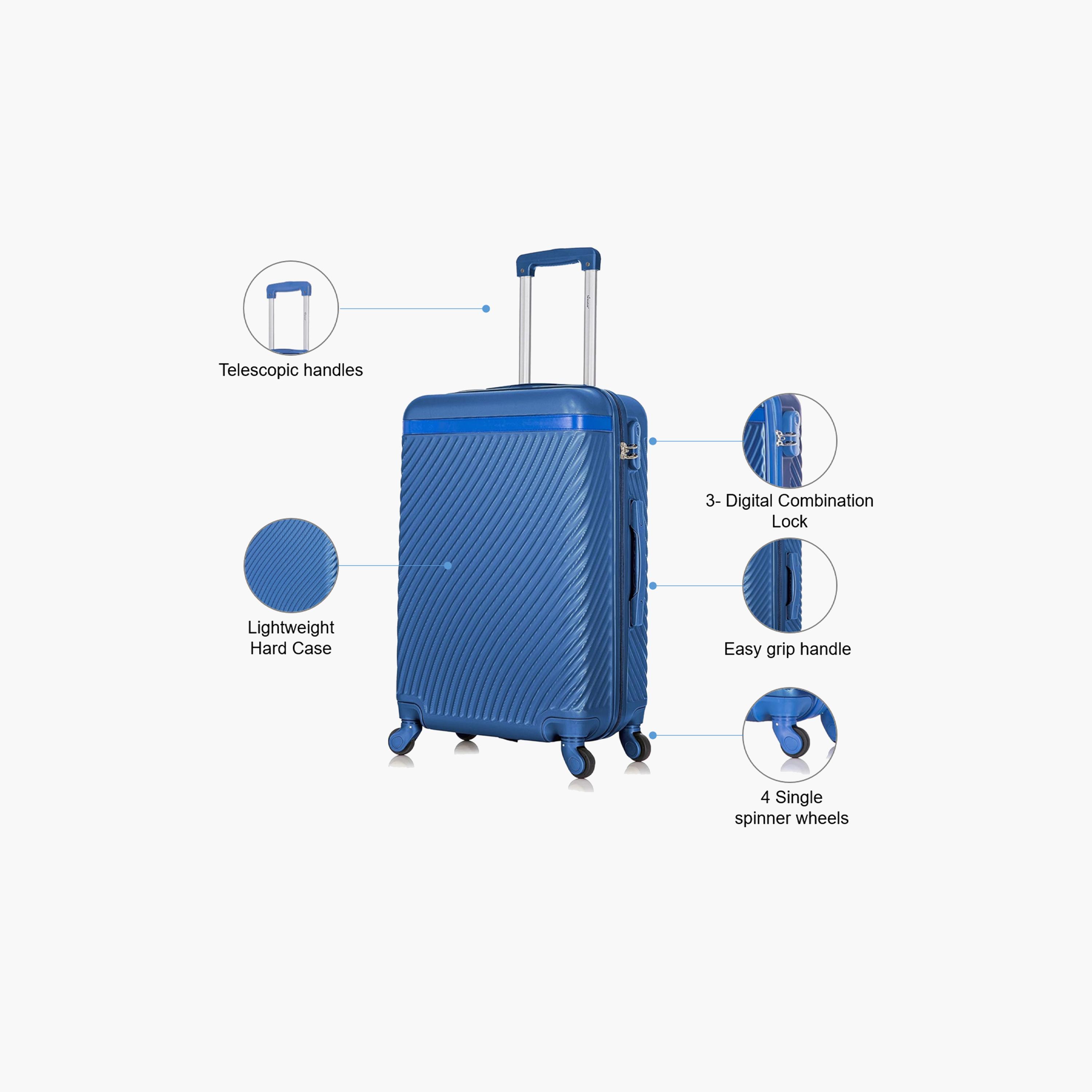 Senator 66 CM Medium Check-in ABS Hard Sided 4-Wheeler Spinner Trolley Bag with Combination Lock | KH1065-24-travel-luggagesandbags-luggage-image-3
