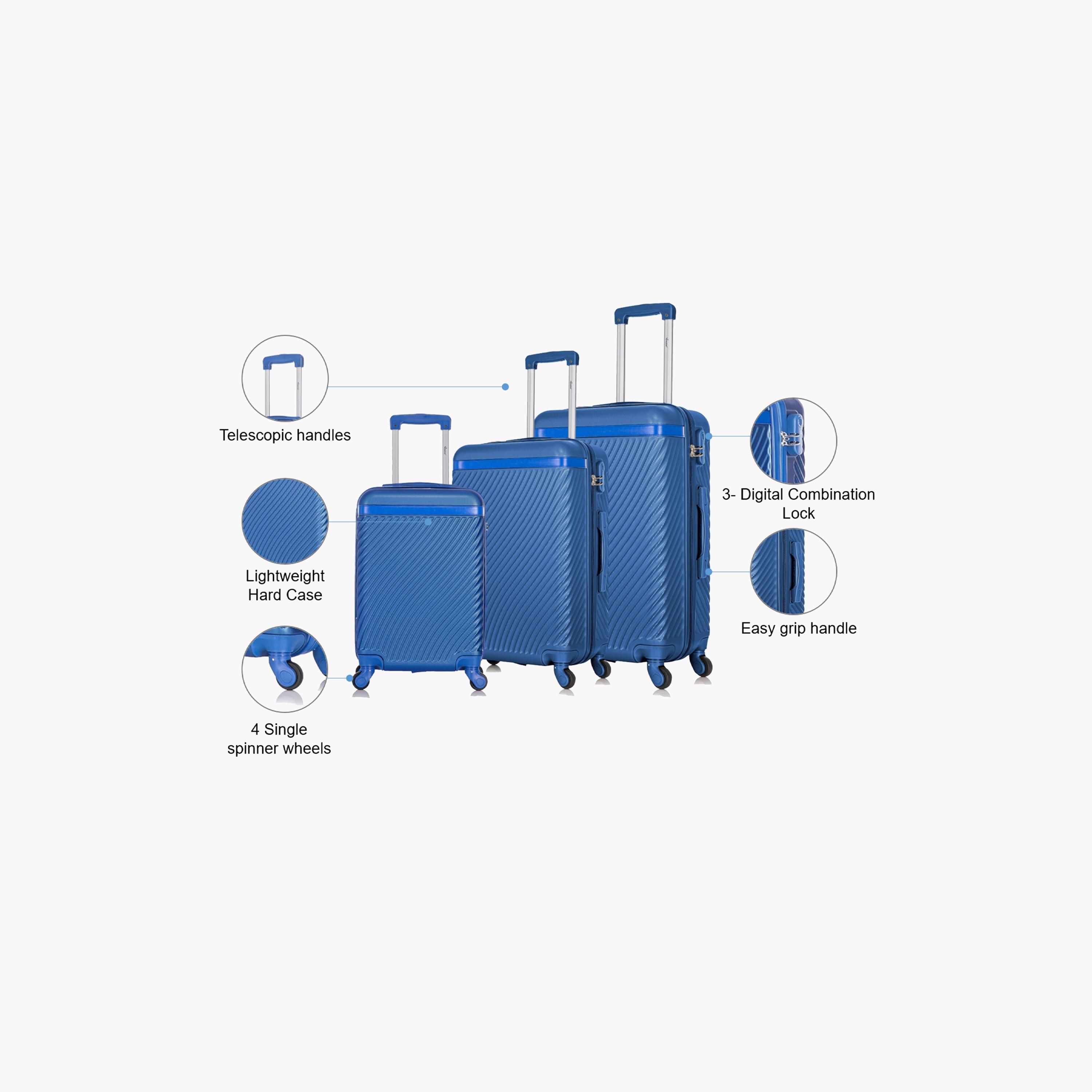 Senator Set of 3 ABS Hard Sided 4-Wheeler Spinner Trolley Bag with Combination Lock | KH1065-3-travel-luggagesandbags-luggage-image-2