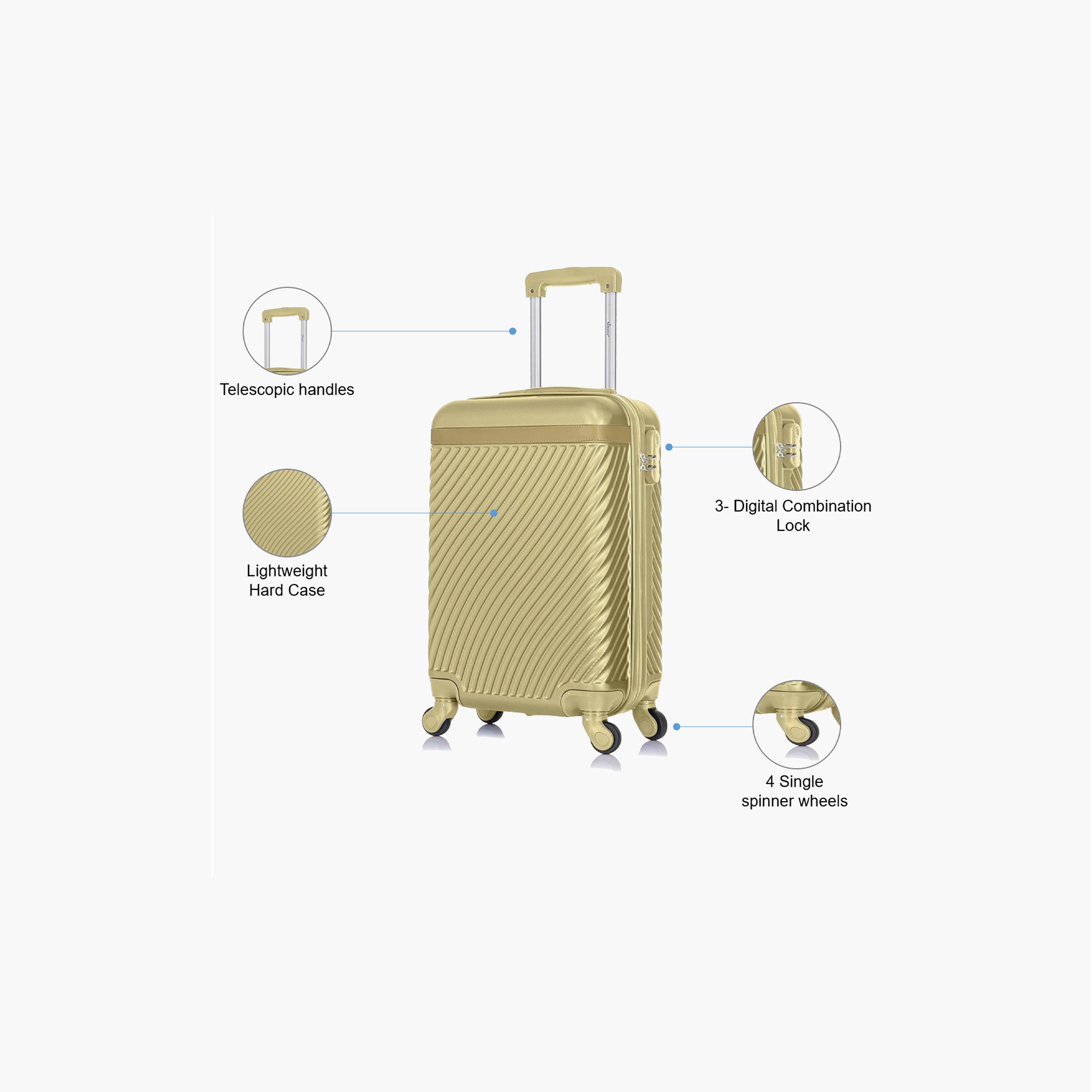 Senator 57 CM Small Cabin ABS Hard Sided 4-Wheeler Spinner Trolley Bag with Combination Lock | KH1065-20-travel-luggagesandbags-luggage-image-3