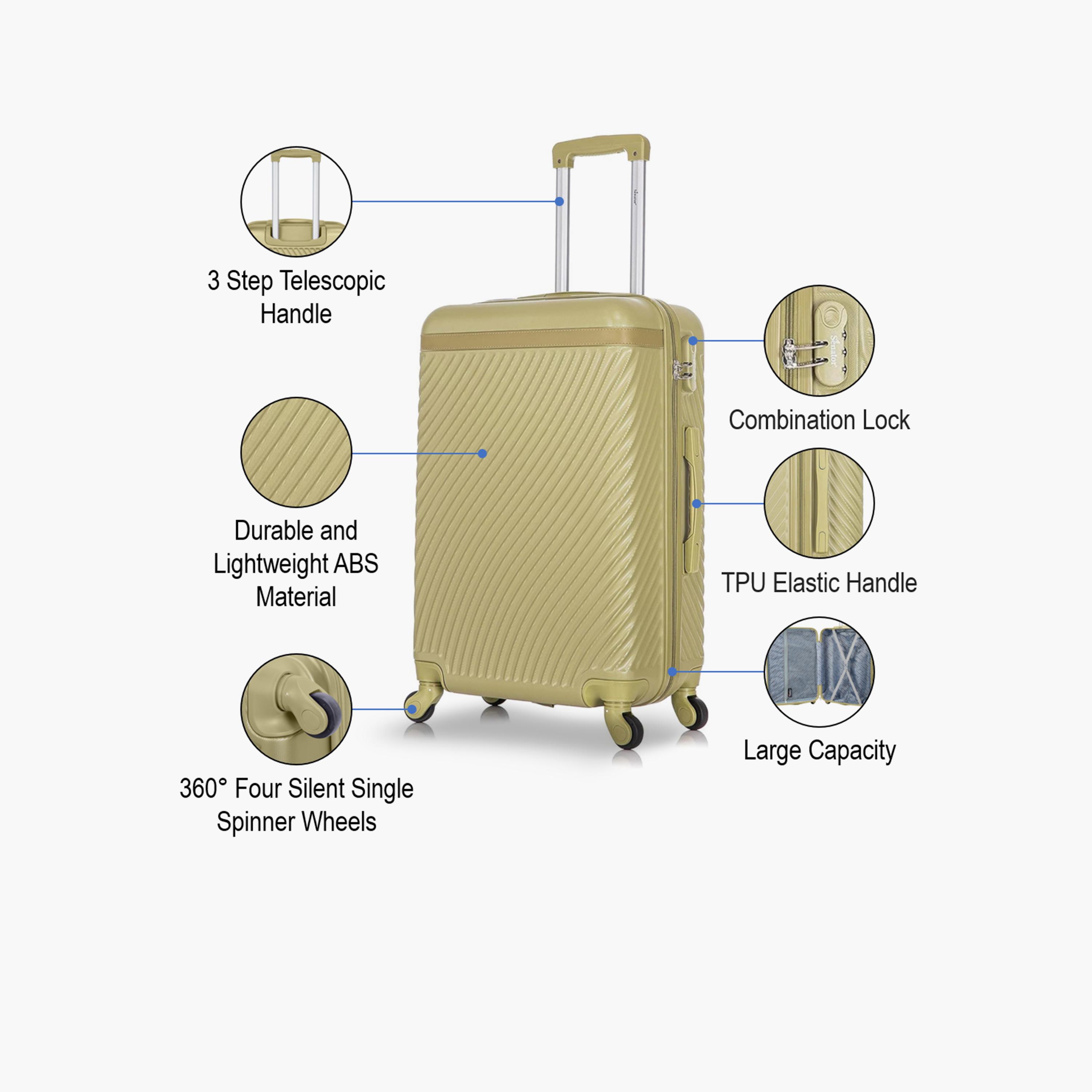 Senator 66 CM Medium Check-in ABS Hard Sided 4-Wheeler Spinner Trolley Bag with Combination Lock | KH1065-24-travel-luggagesandbags-luggage-image-3