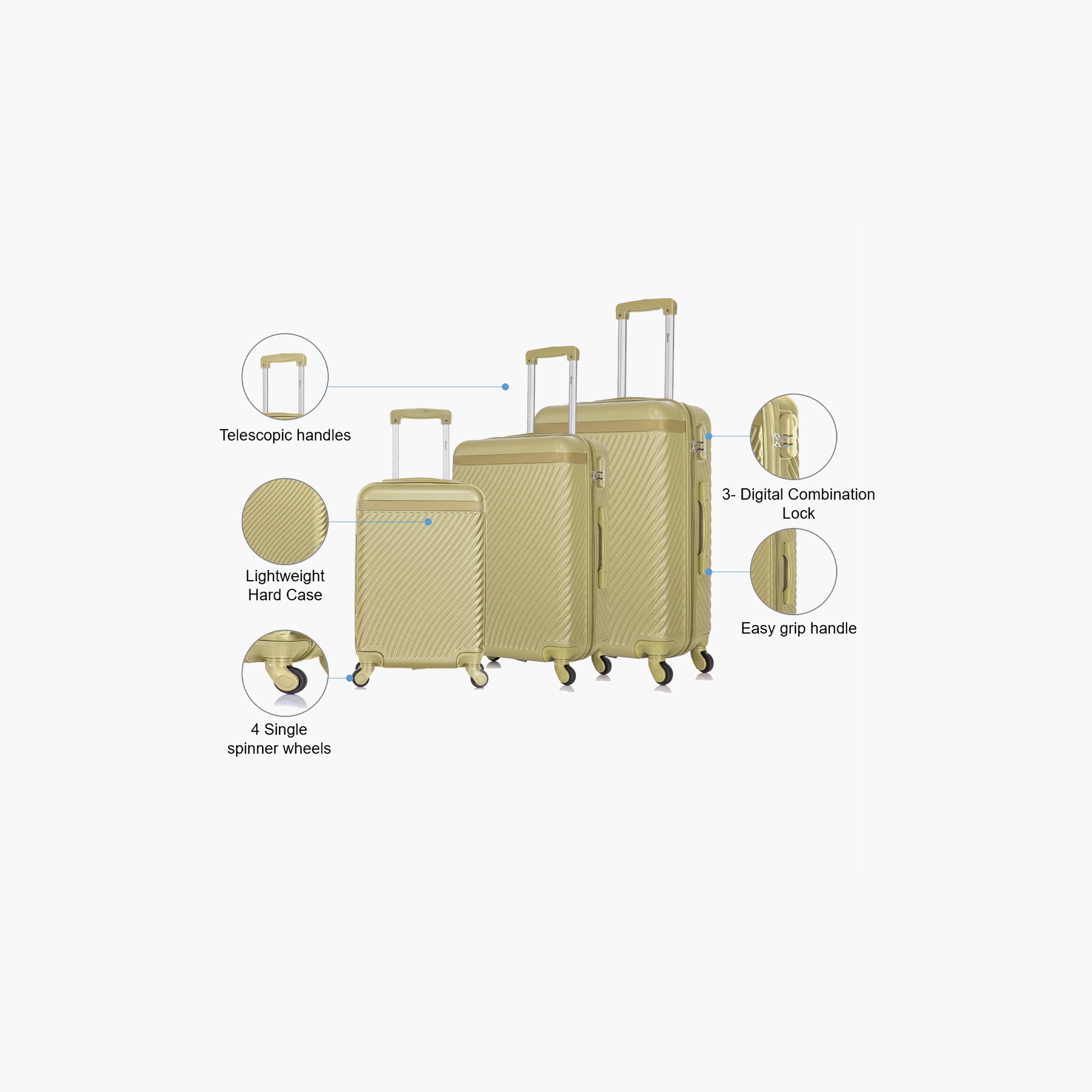 Senator Set of 3 ABS Hard Sided 4-Wheeler Spinner Trolley Bag with Combination Lock | KH1065-3-travel-luggagesandbags-luggage-image-2