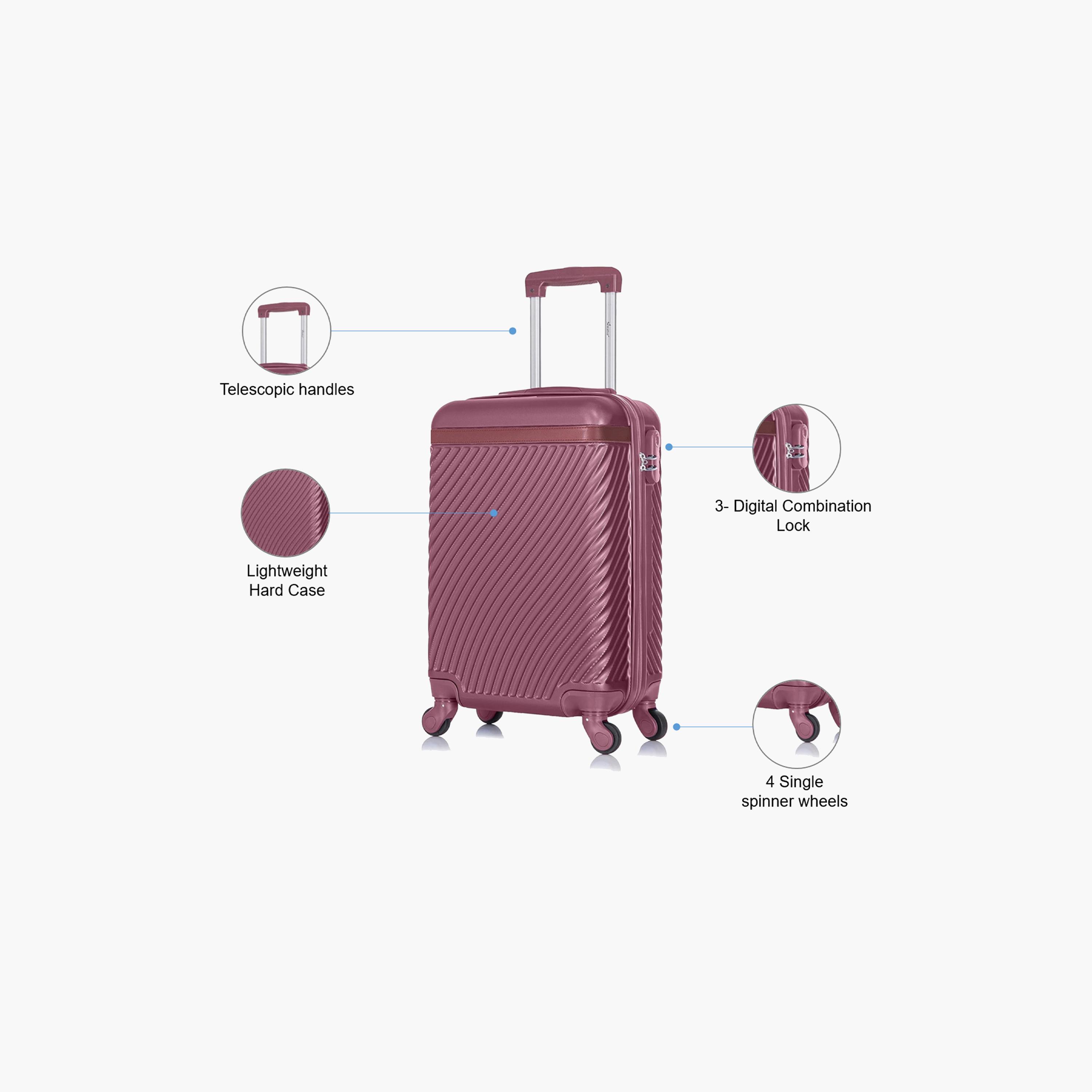 Senator 57 CM Small Cabin ABS Hard Sided 4-Wheeler Spinner Trolley Bag with Combination Lock | KH1065-20-travel-luggagesandbags-luggage-image-3