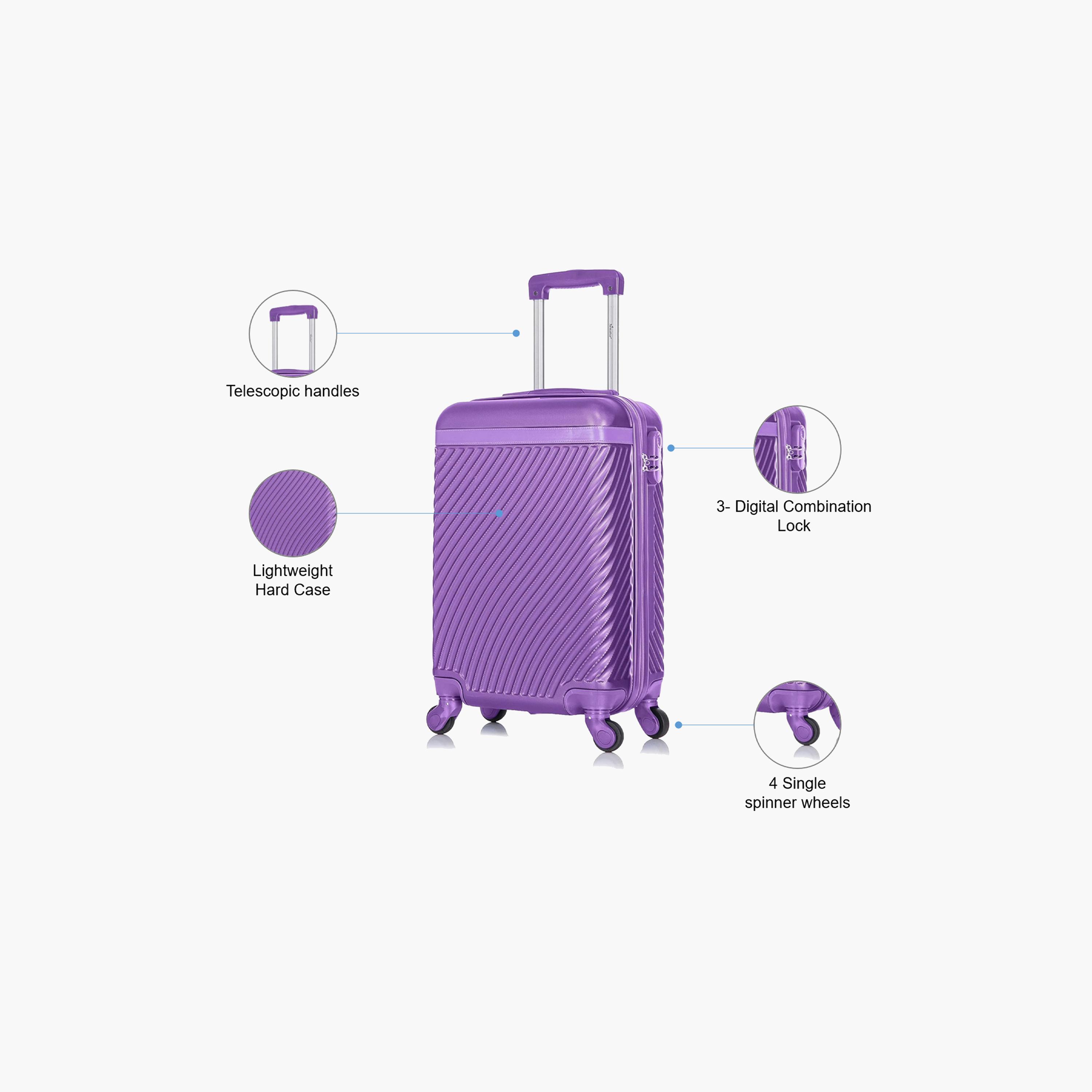 Senator 57 CM Small Cabin ABS Hard Sided 4-Wheeler Spinner Trolley Bag with Combination Lock | KH1065-20-travel-luggagesandbags-luggage-image-3