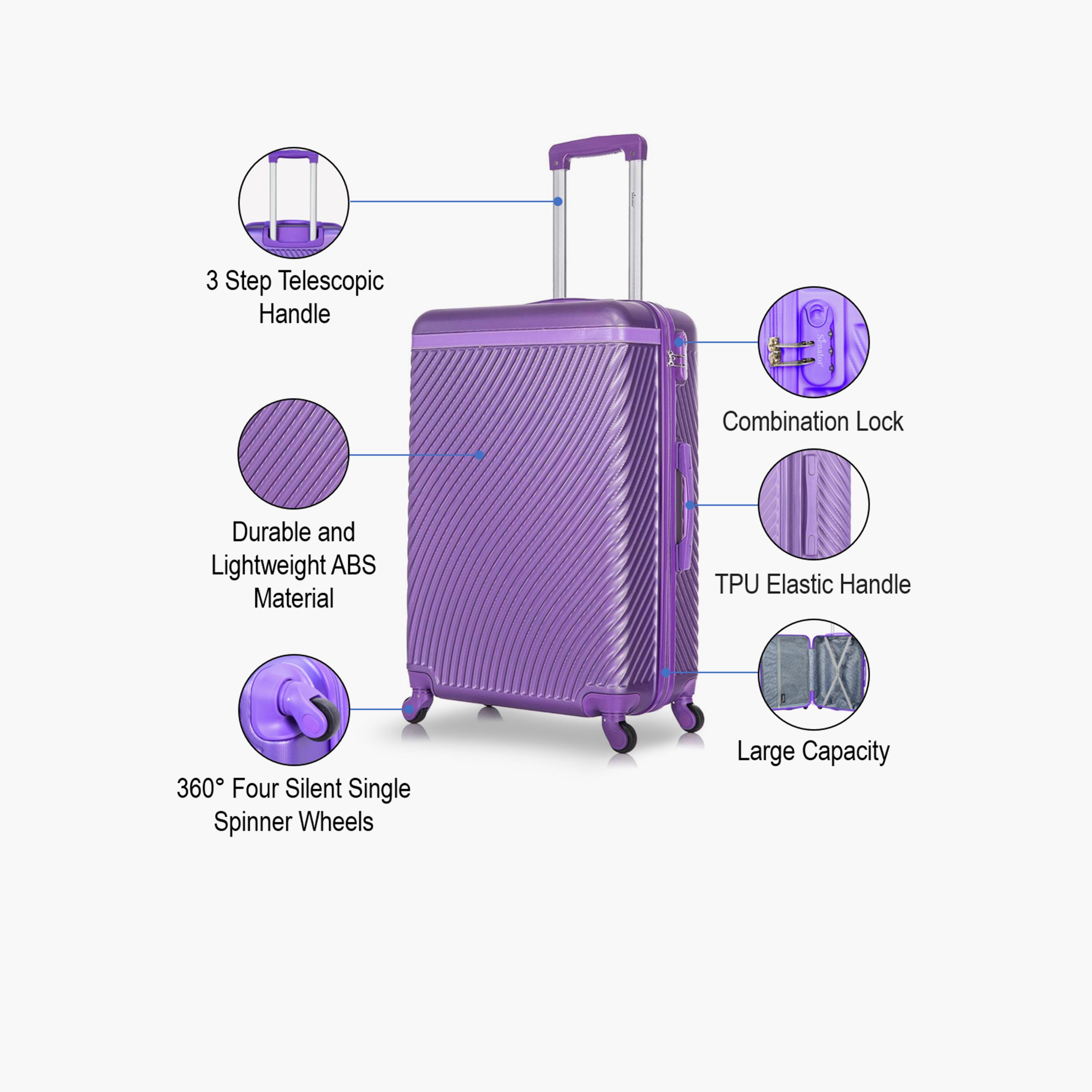 Senator 66 CM Medium Check-in ABS Hard Sided 4-Wheeler Spinner Trolley Bag with Combination Lock | KH1065-24-travel-luggagesandbags-luggage-image-3