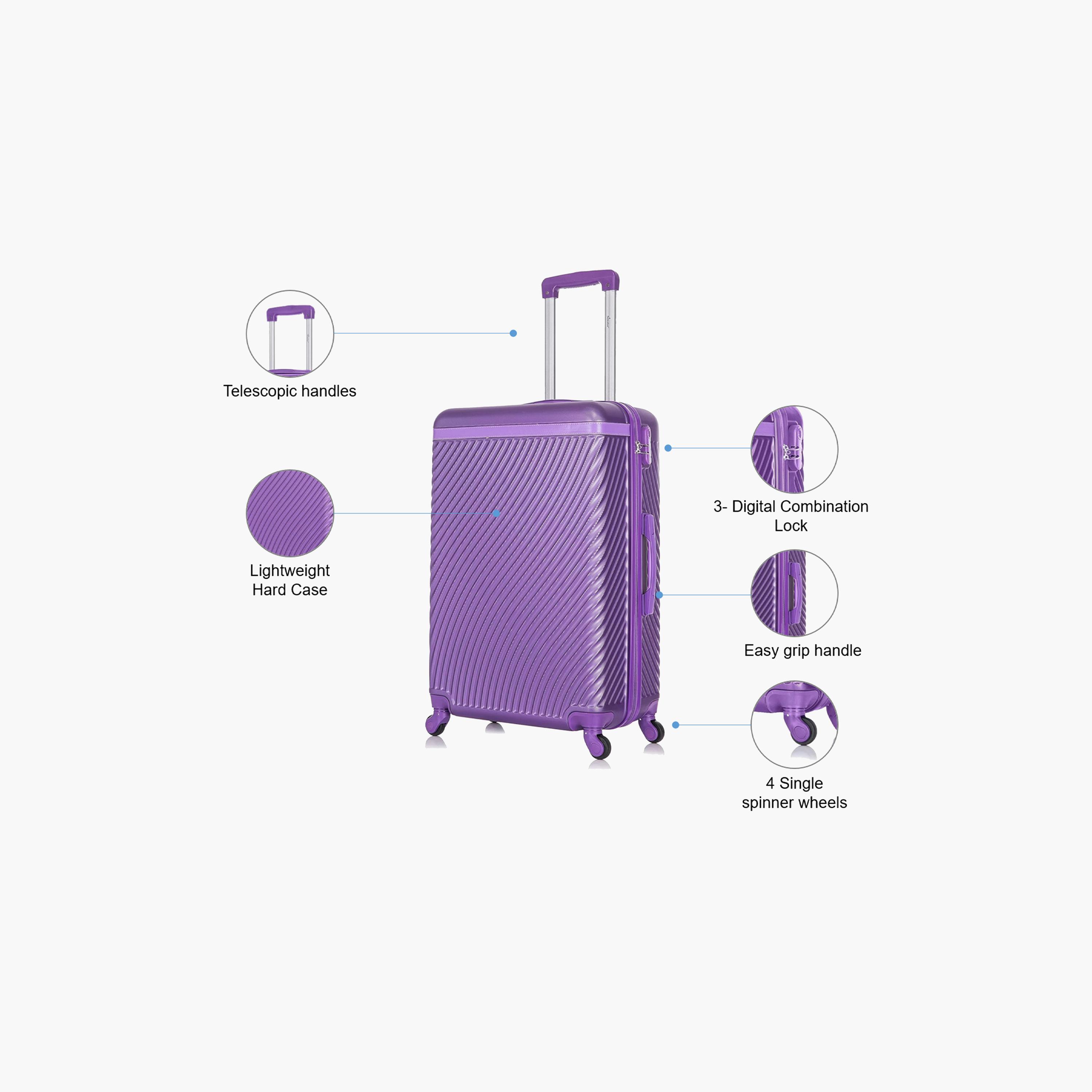 Senator 76 CM Large Check-in ABS Hard Sided 4-Wheeler Spinner Trolley Bag with Combination Lock | KH1065-28-travel-luggagesandbags-luggage-image-3