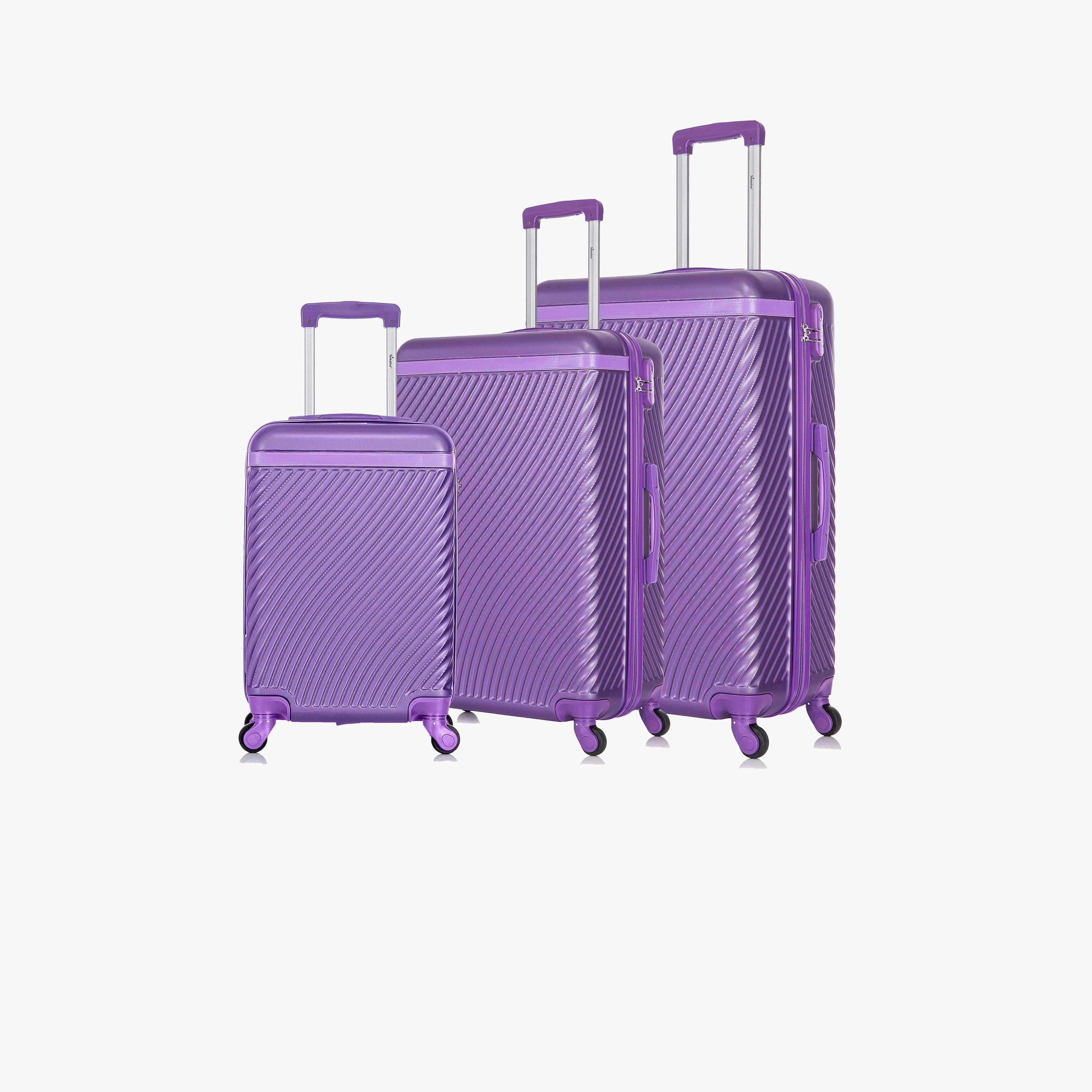 Senator Set of 3 ABS Hard Sided 4-Wheeler Spinner Trolley Bag with Combination Lock | KH1065-3-travel-luggagesandbags-luggage-image-1