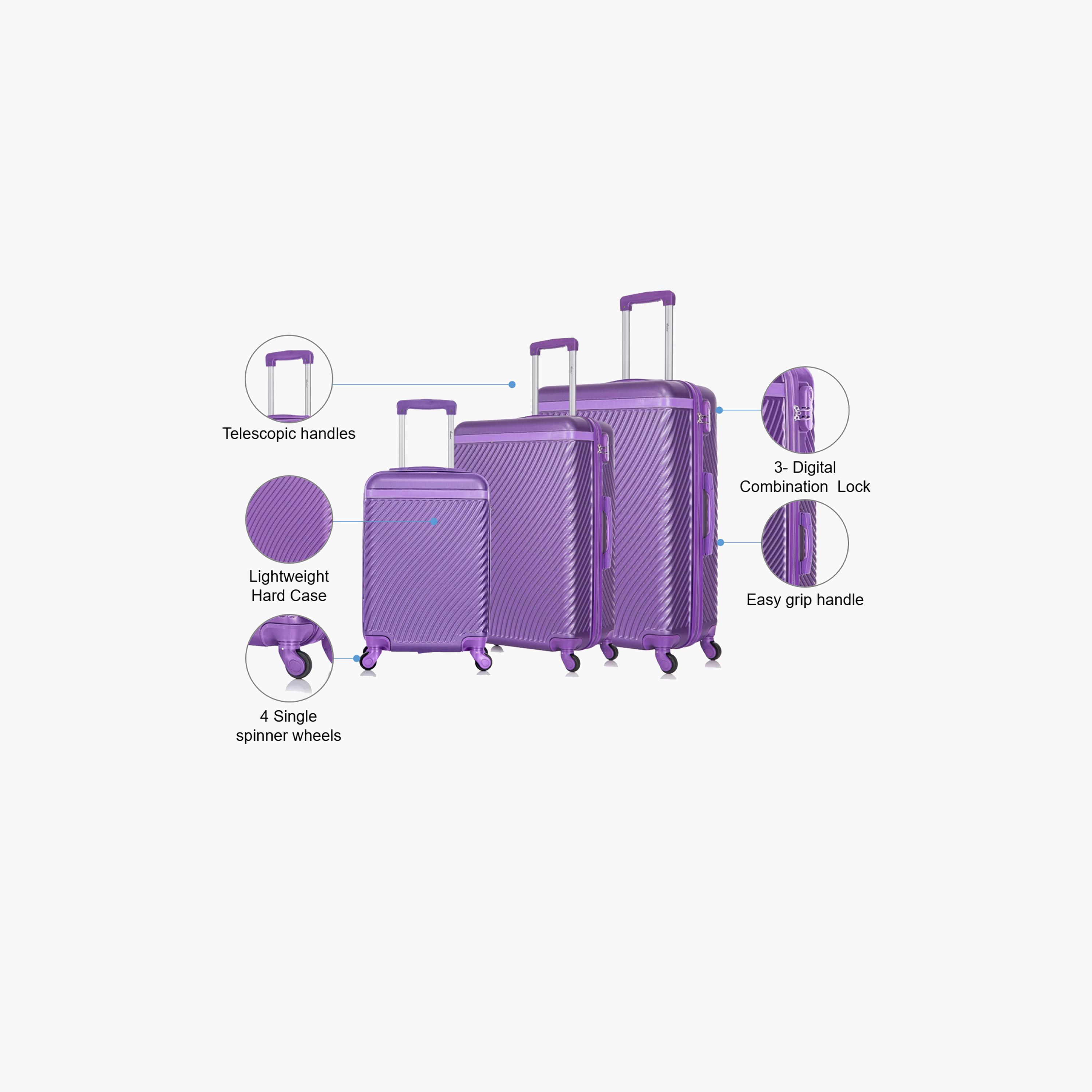 Senator Set of 3 ABS Hard Sided 4-Wheeler Spinner Trolley Bag with Combination Lock | KH1065-3-travel-luggagesandbags-luggage-image-2