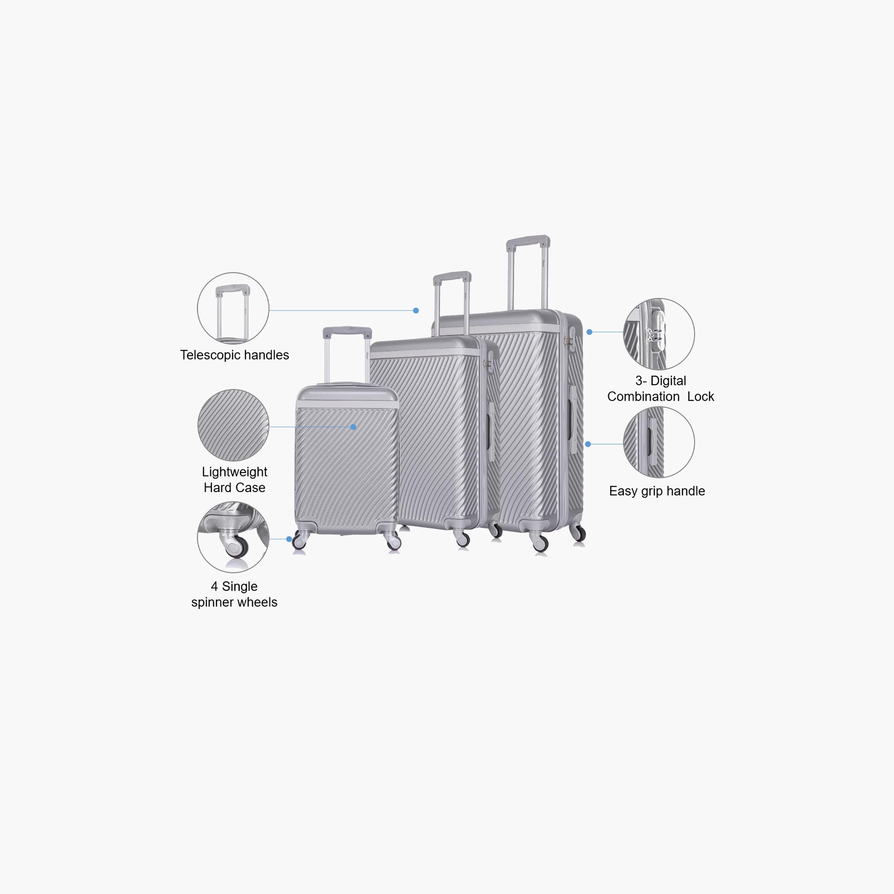سيناتور- طقم 3 شنط بأربع عجلات دوارة جوانب صلبة من مادة ABS ومزودة بقفل مركب | KH1065-3-travel-luggagesandbags-luggage-image-2