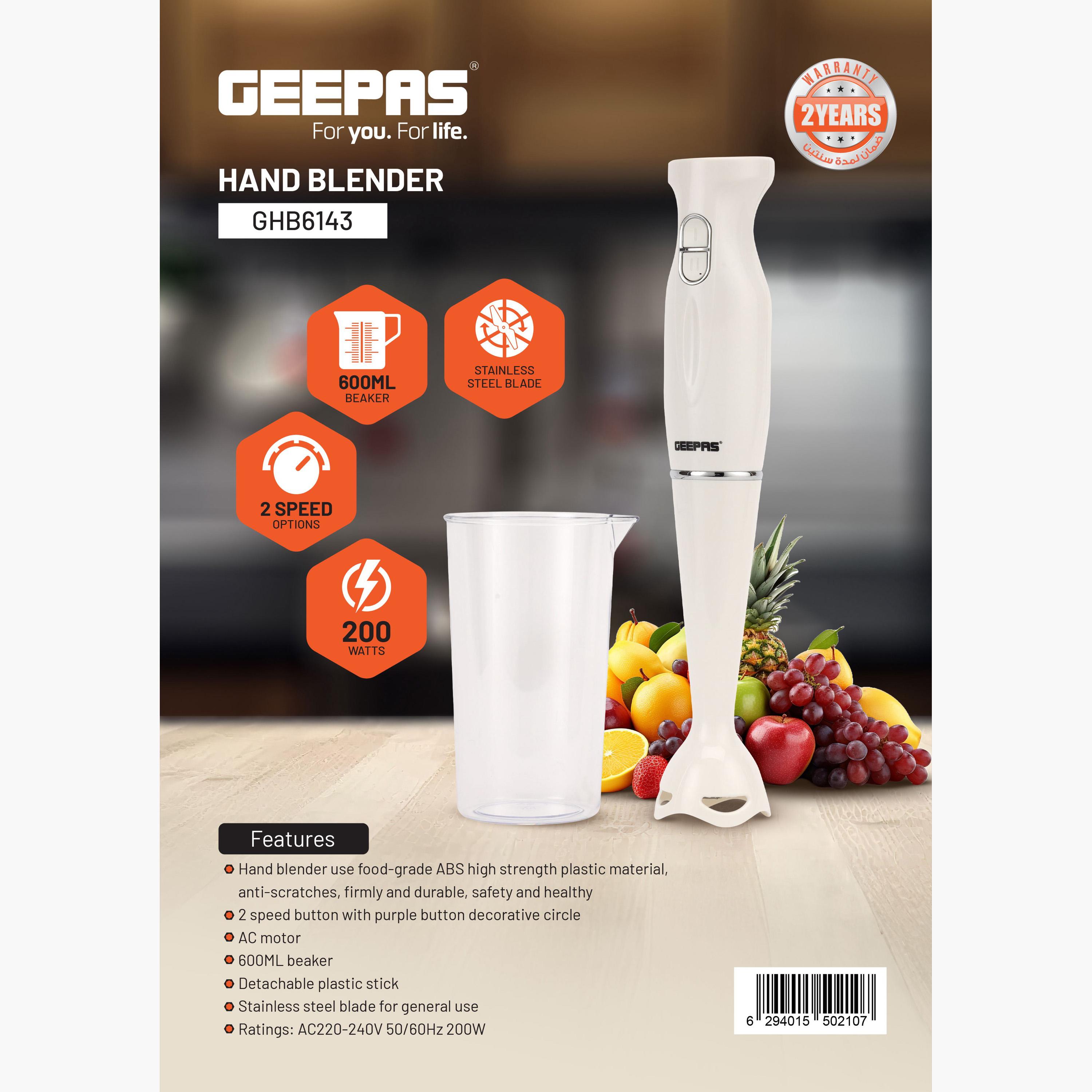 Hand 2-Speed Blender with Stainless Steel Blade - GHB6143-household-appliances-kitchenappliances-blendersmixersandgrinders-image-5