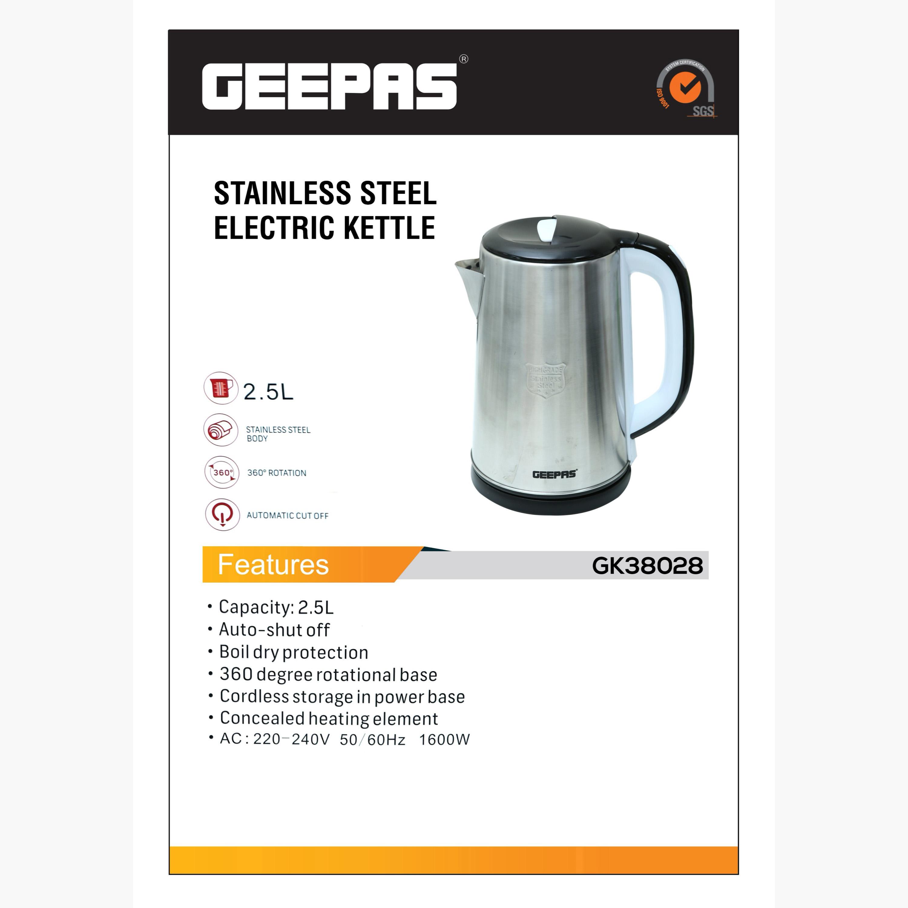 1600W Electric Kettle - 2.5 L-household-appliances-kitchenappliances-electrickettles-image-5