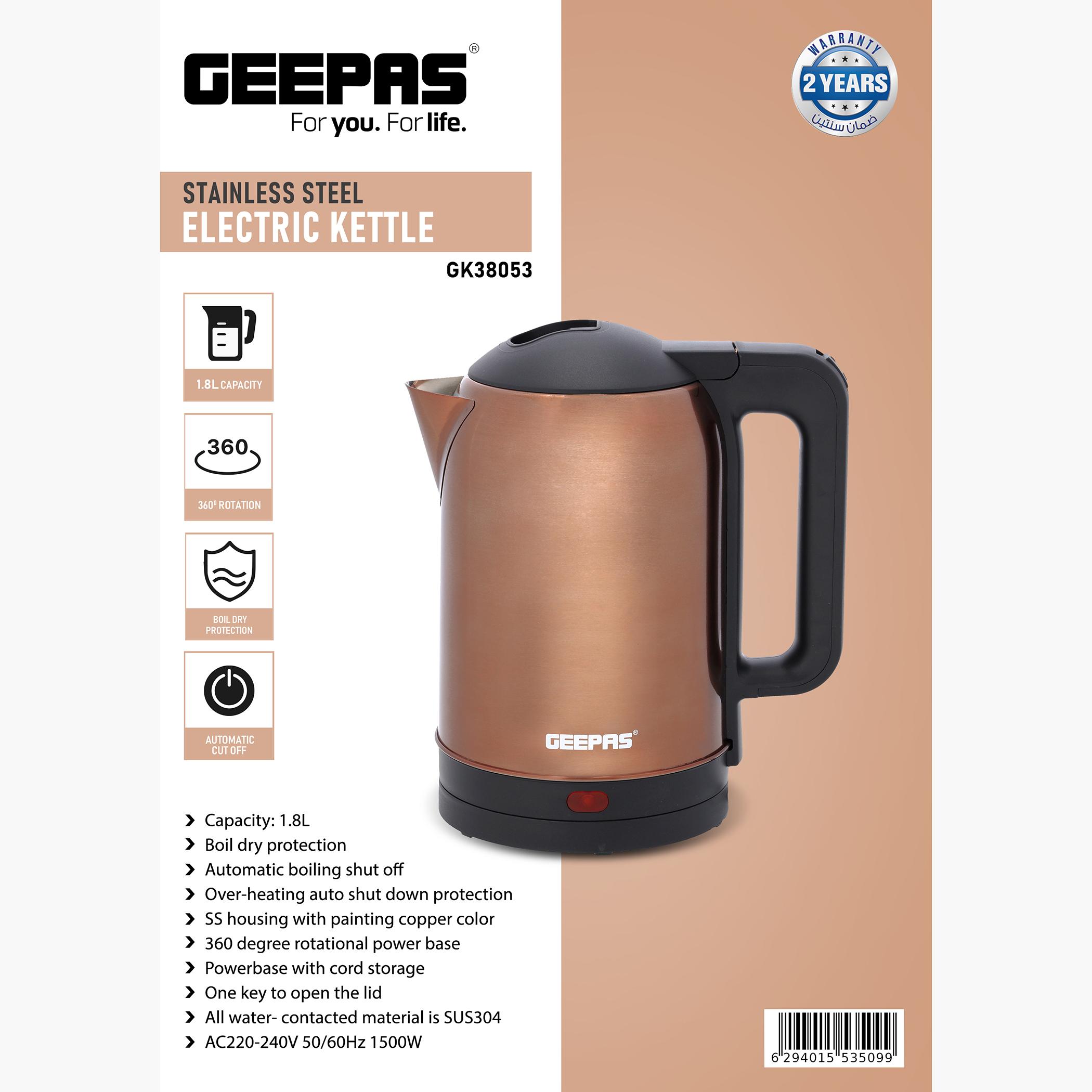 Stainless Steel 1.8 L Electric Kettle- GK38053-household-appliances-kitchenappliances-electrickettles-image-5