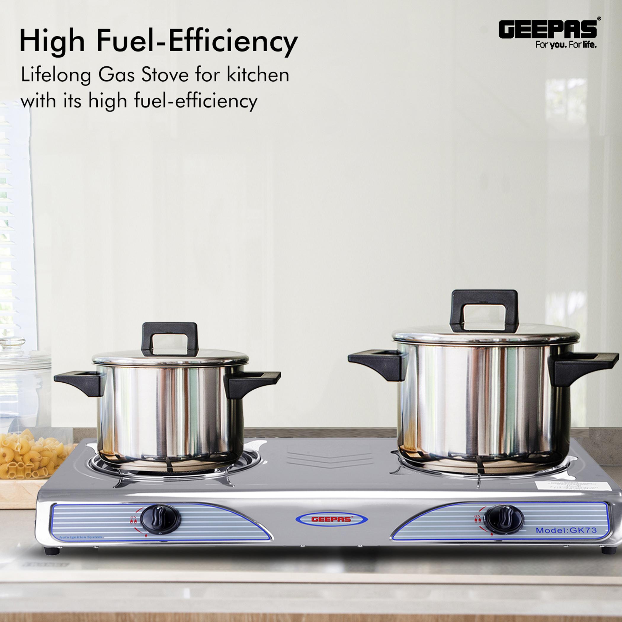 موقد غاز 2 شعلة ستانلس ستيل من جيباس - GK73-household-appliances-kitchenappliances-otherkitchenappliances-image-4