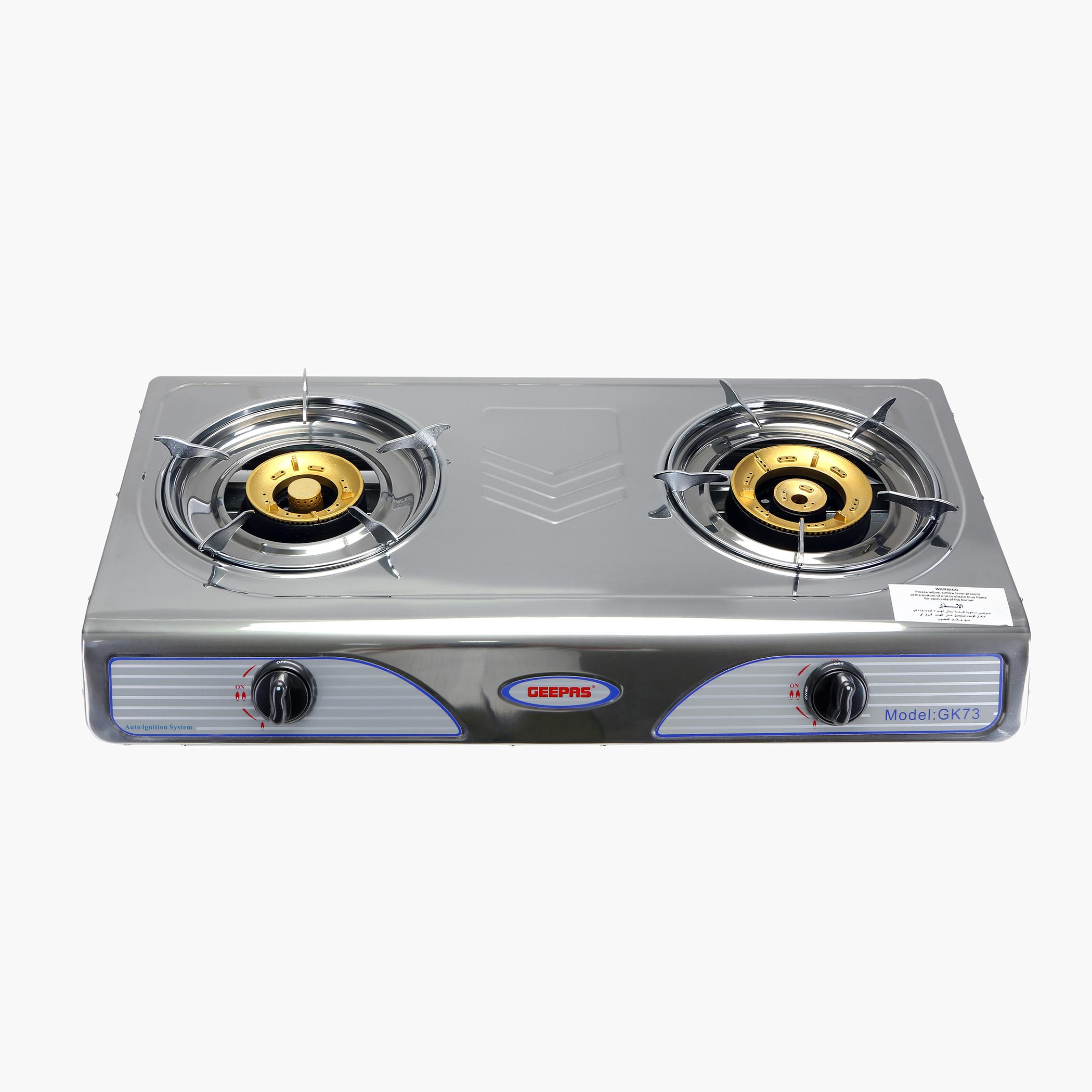 موقد غاز 2 شعلة ستانلس ستيل من جيباس - GK73-household-appliances-kitchenappliances-otherkitchenappliances-image-5