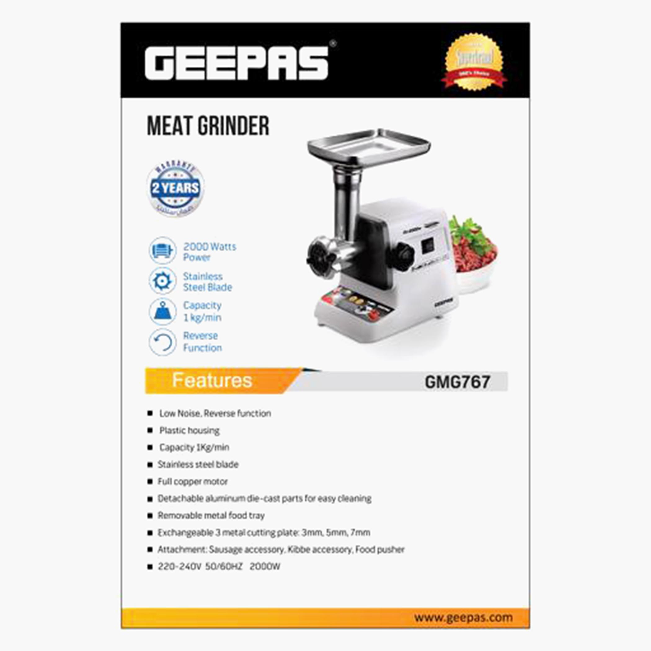Electric 2000W Meat Grinder - GMG767-household-appliances-kitchenappliances-blendersmixersandgrinders-image-6