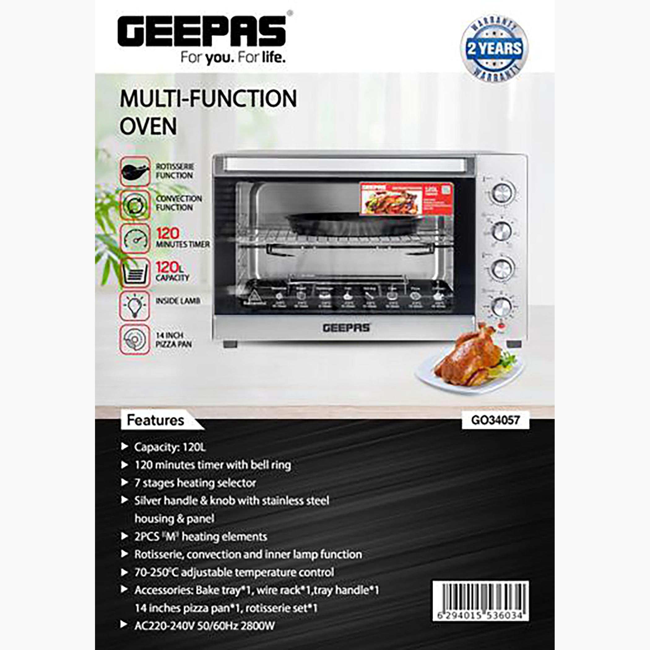 فرن متعدد الوظائف 120 لتر - جيباس - GO34057-household-appliances-kitchenappliances-microwavesandovens-image-6