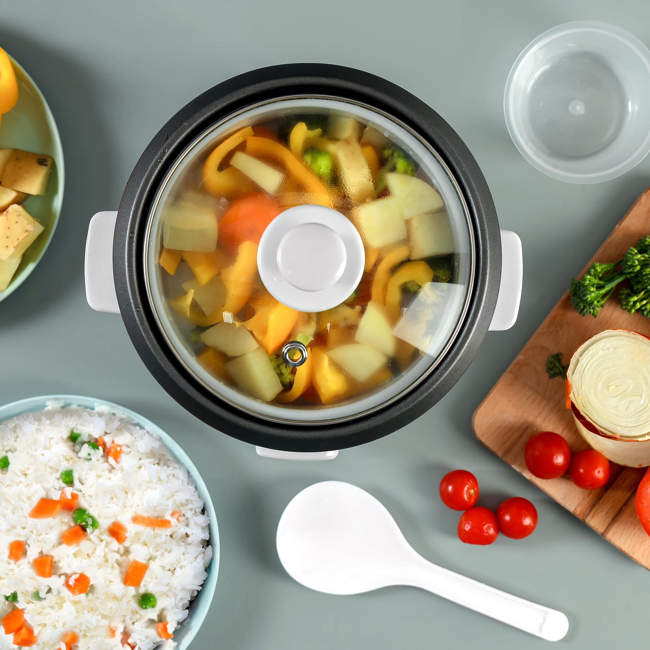 Non-Stick 350W Rice Cooker - 0.6 L -household-appliances-kitchenappliances-electriccookers-image-4