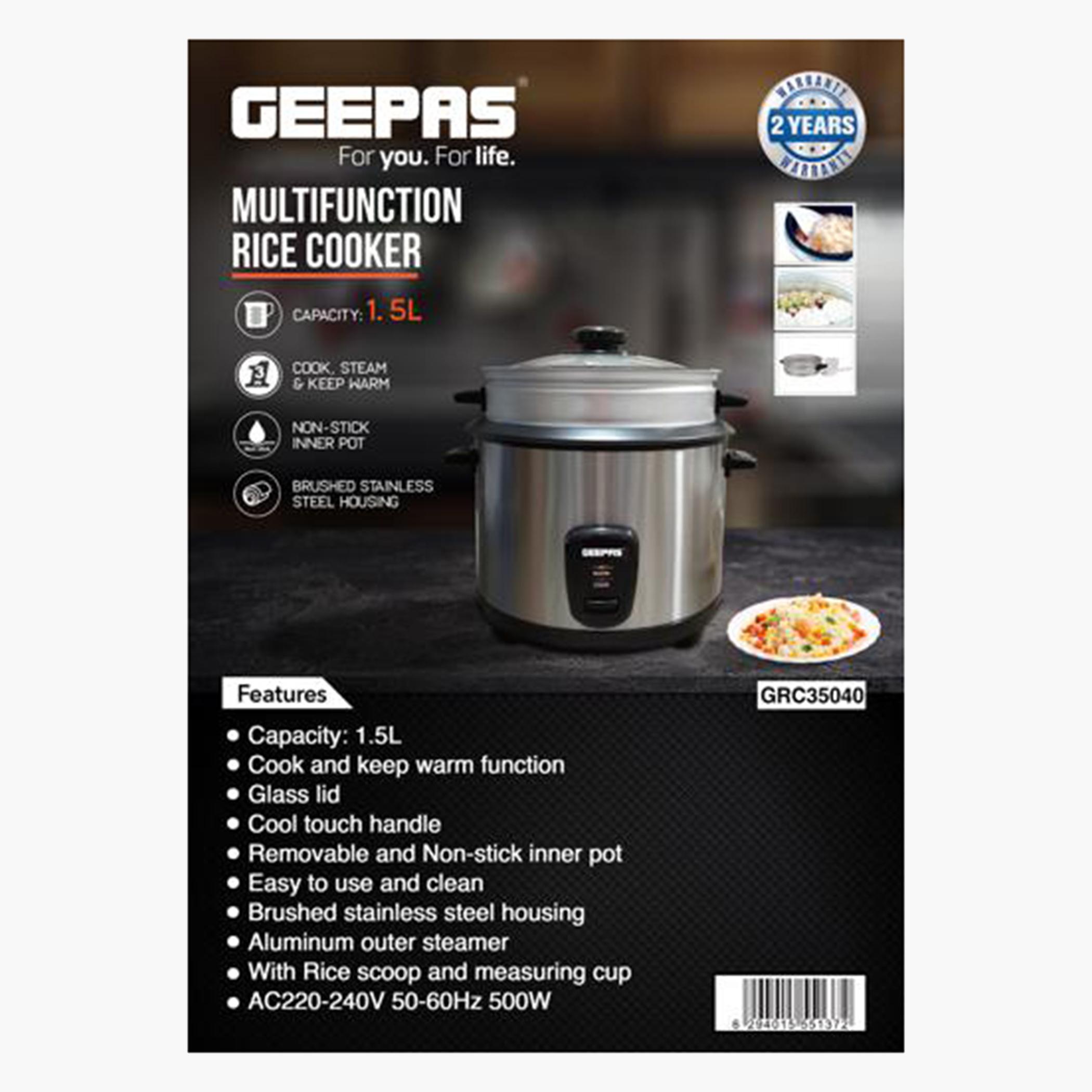 Multifunctional 1.5 L Rice Cooker- GRC35040-household-appliances-kitchenappliances-electriccookers-image-2