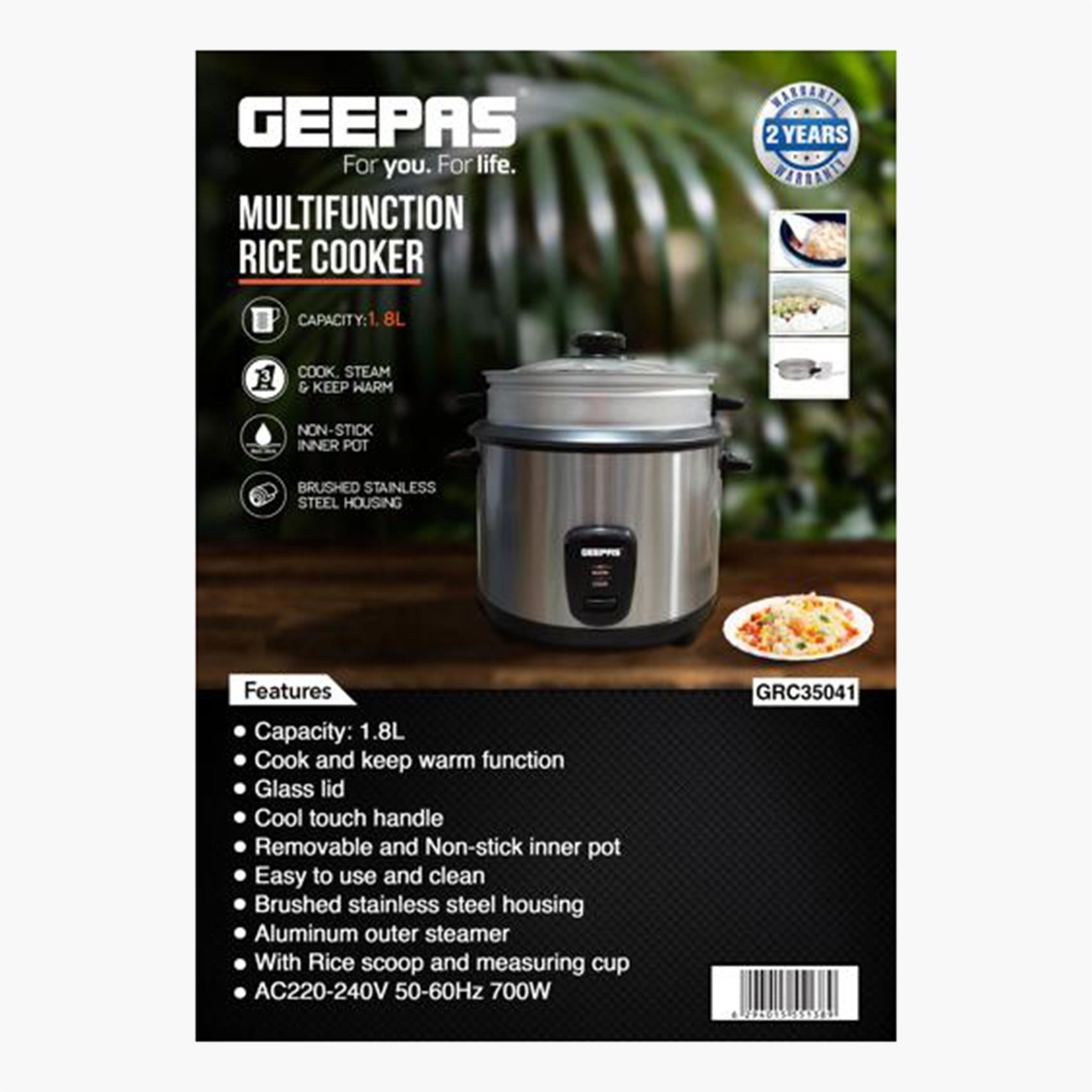 Multi-Function 1.8 L Rice Cooker - GRC35041-household-appliances-kitchenappliances-electriccookers-image-5