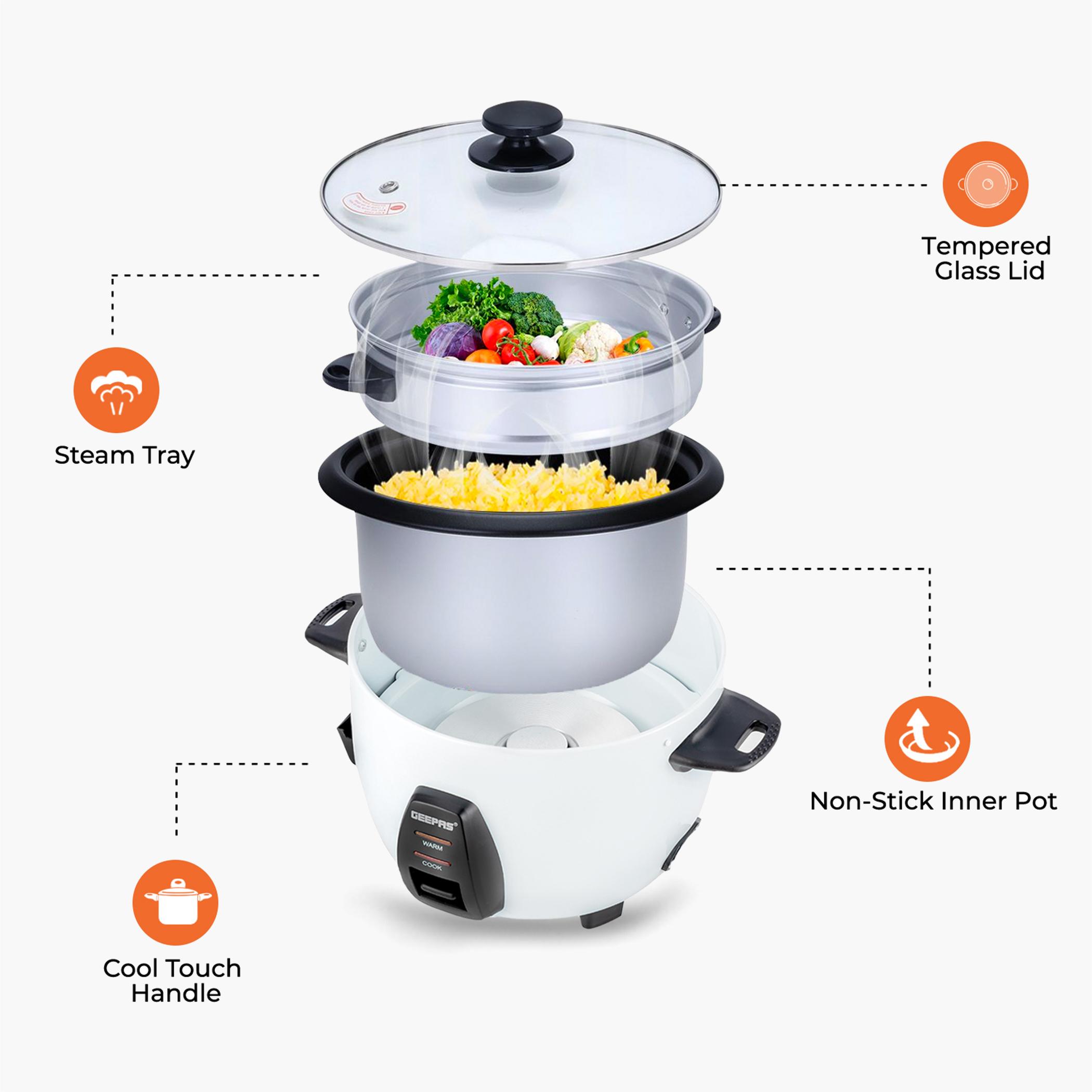 Automatic 450W 1 L Multi-Function Rice Cooker - GRC4325-household-appliances-kitchenappliances-electriccookers-image-3