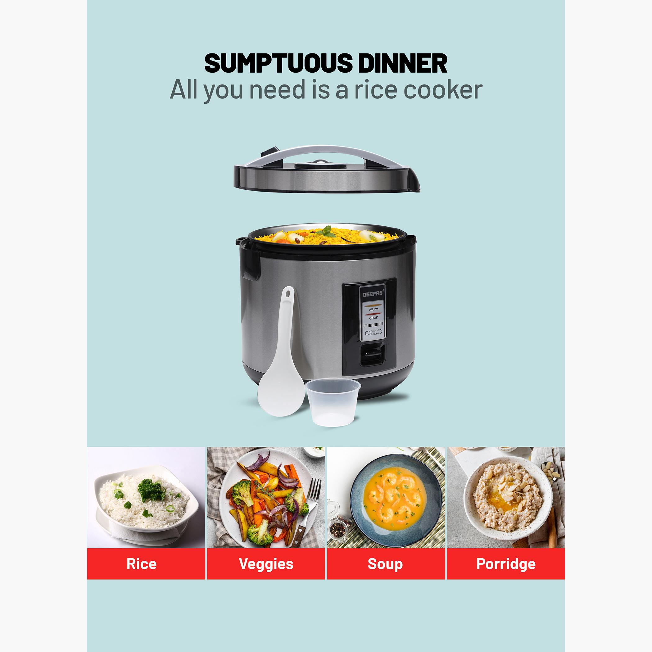 Stainless Steel 700W 1.8 L Rice Cooker- GRC4330-household-appliances-kitchenappliances-electriccookers-image-5