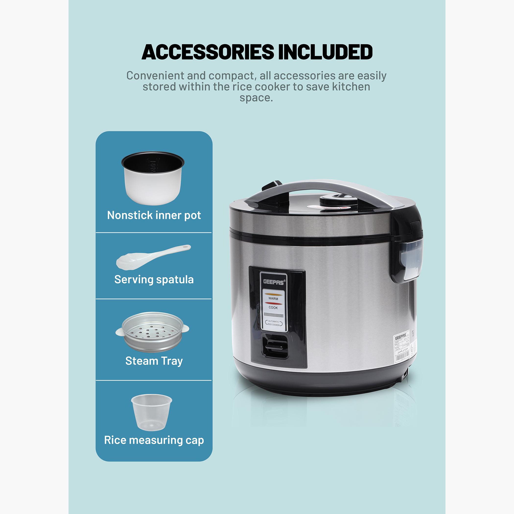 Stainless Steel 700W 1.8 L Rice Cooker- GRC4330-household-appliances-kitchenappliances-electriccookers-image-7