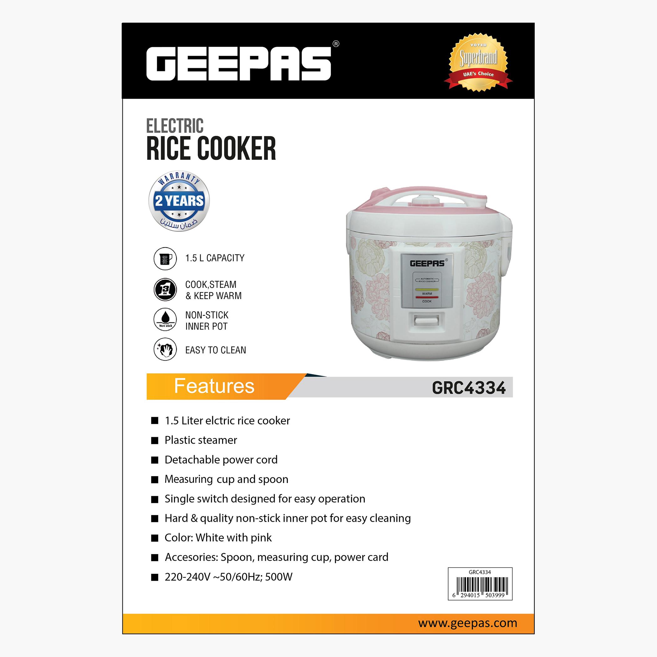 Electric 500W 1.5 L Rice Cooker-household-appliances-kitchenappliances-electriccookers-image-5