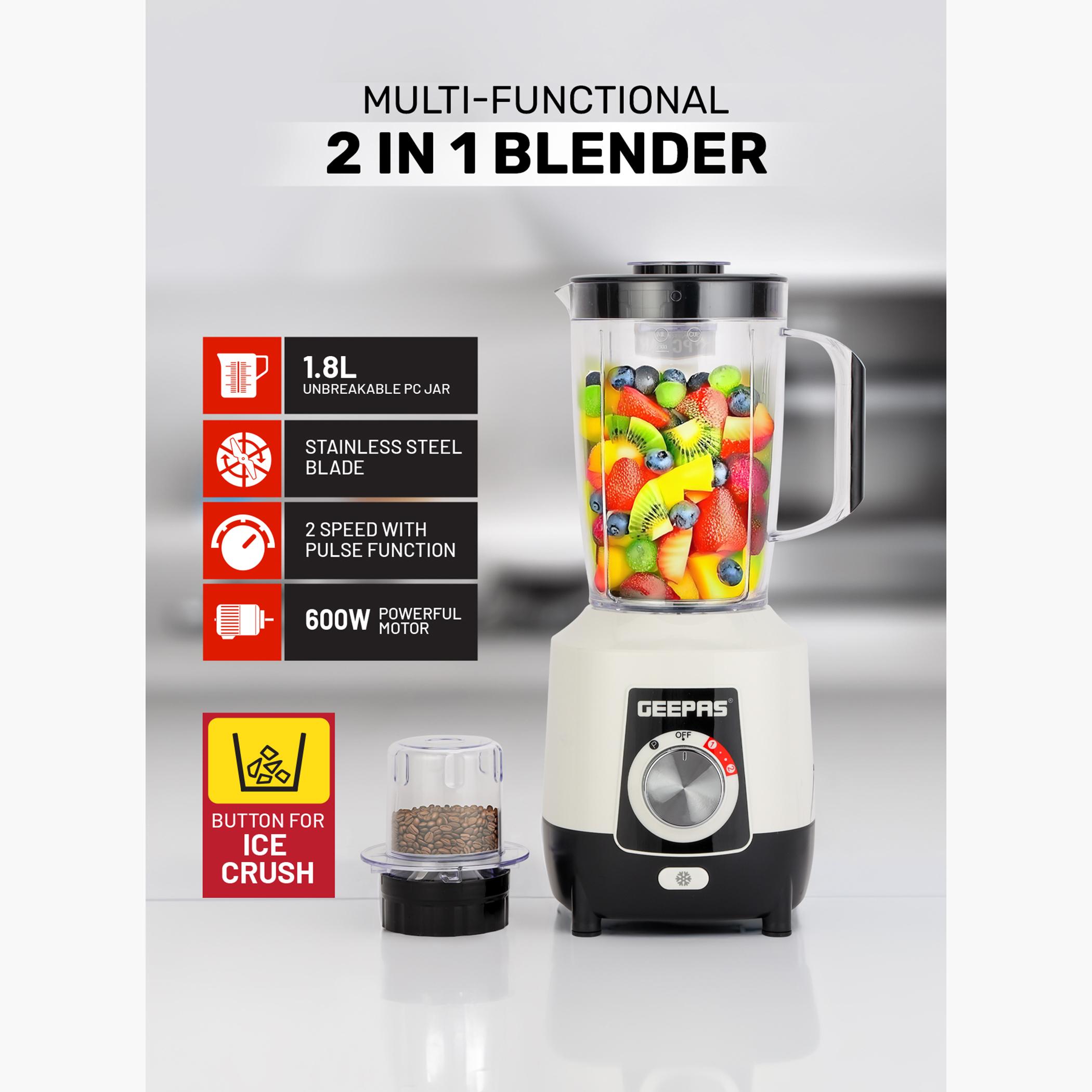 600W 2-in-1 Blender with Stainless Steel Cutting Blades - GSB44027T-household-appliances-kitchenappliances-blendersmixersandgrinders-image-2