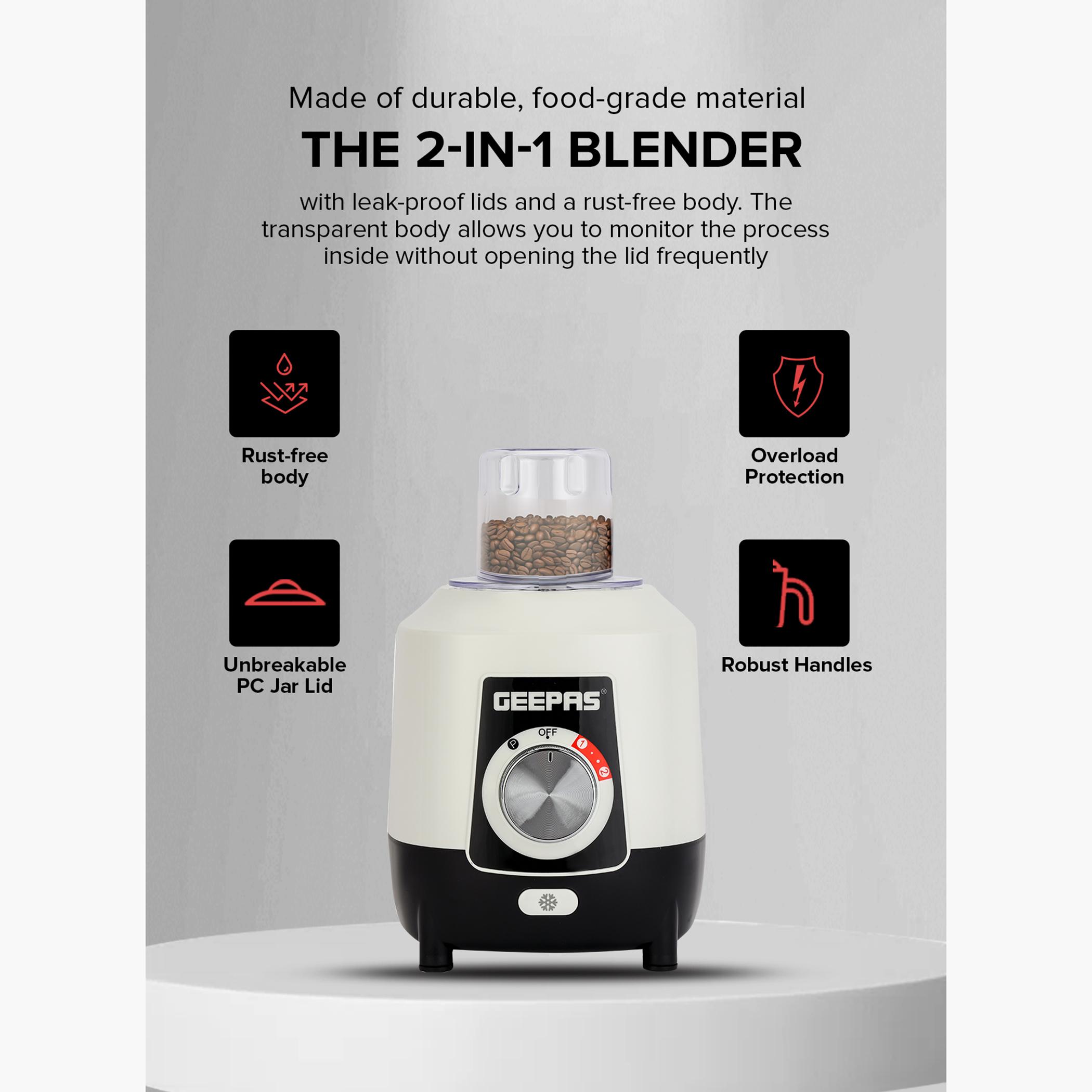 600W 2-in-1 Blender with Stainless Steel Cutting Blades - GSB44027T-household-appliances-kitchenappliances-blendersmixersandgrinders-image-3