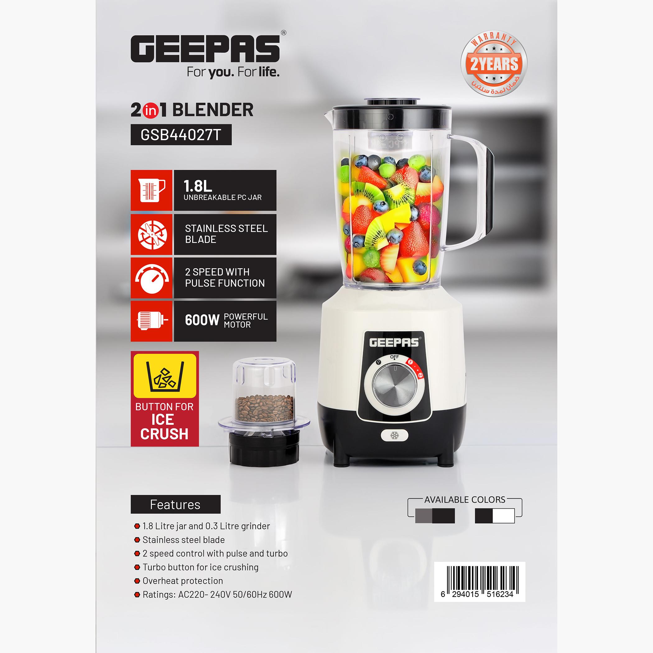 600W 2-in-1 Blender with Stainless Steel Cutting Blades - GSB44027T-household-appliances-kitchenappliances-blendersmixersandgrinders-image-8
